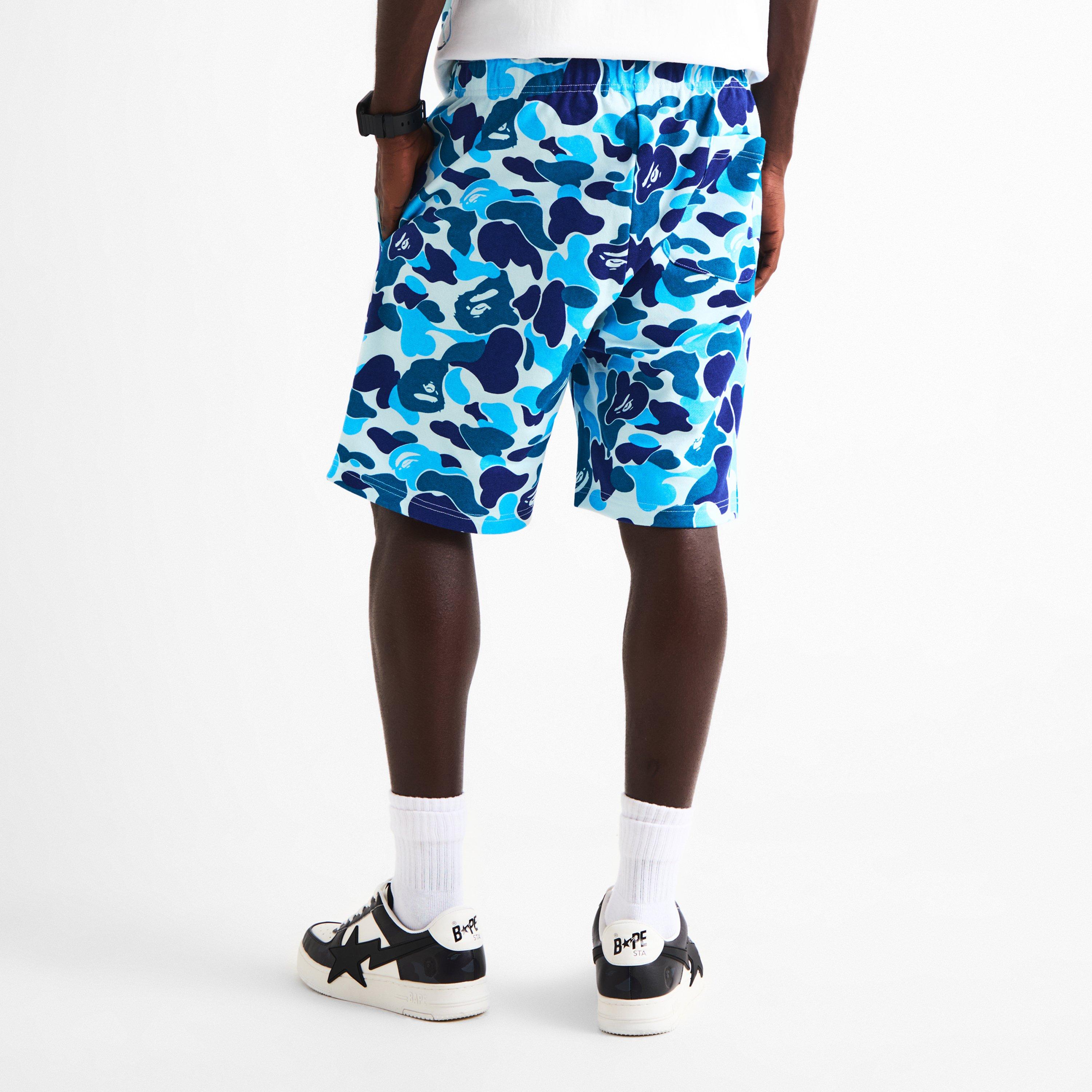 Blue - A Bathing Ape - Men's Fleece Jogger Shorts - 4