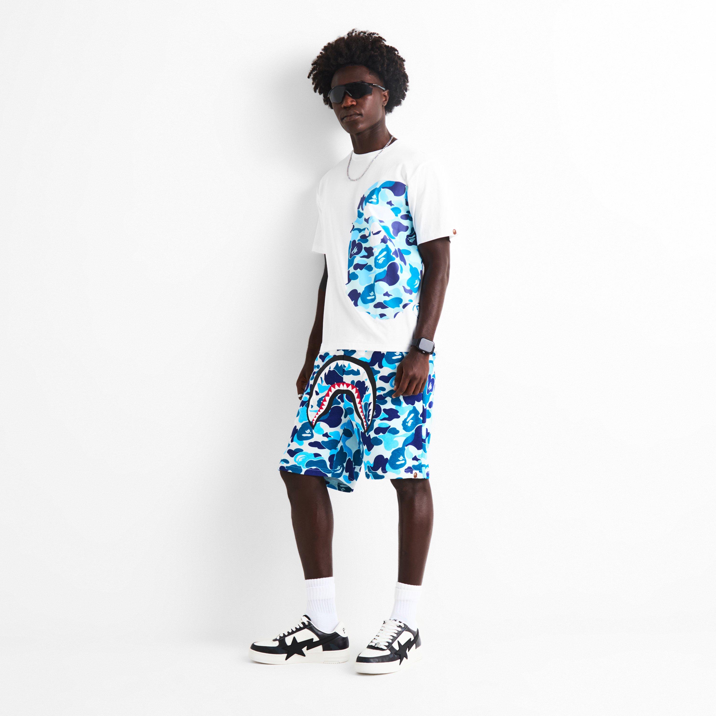 Blue - A Bathing Ape - Men's Fleece Jogger Shorts - 6