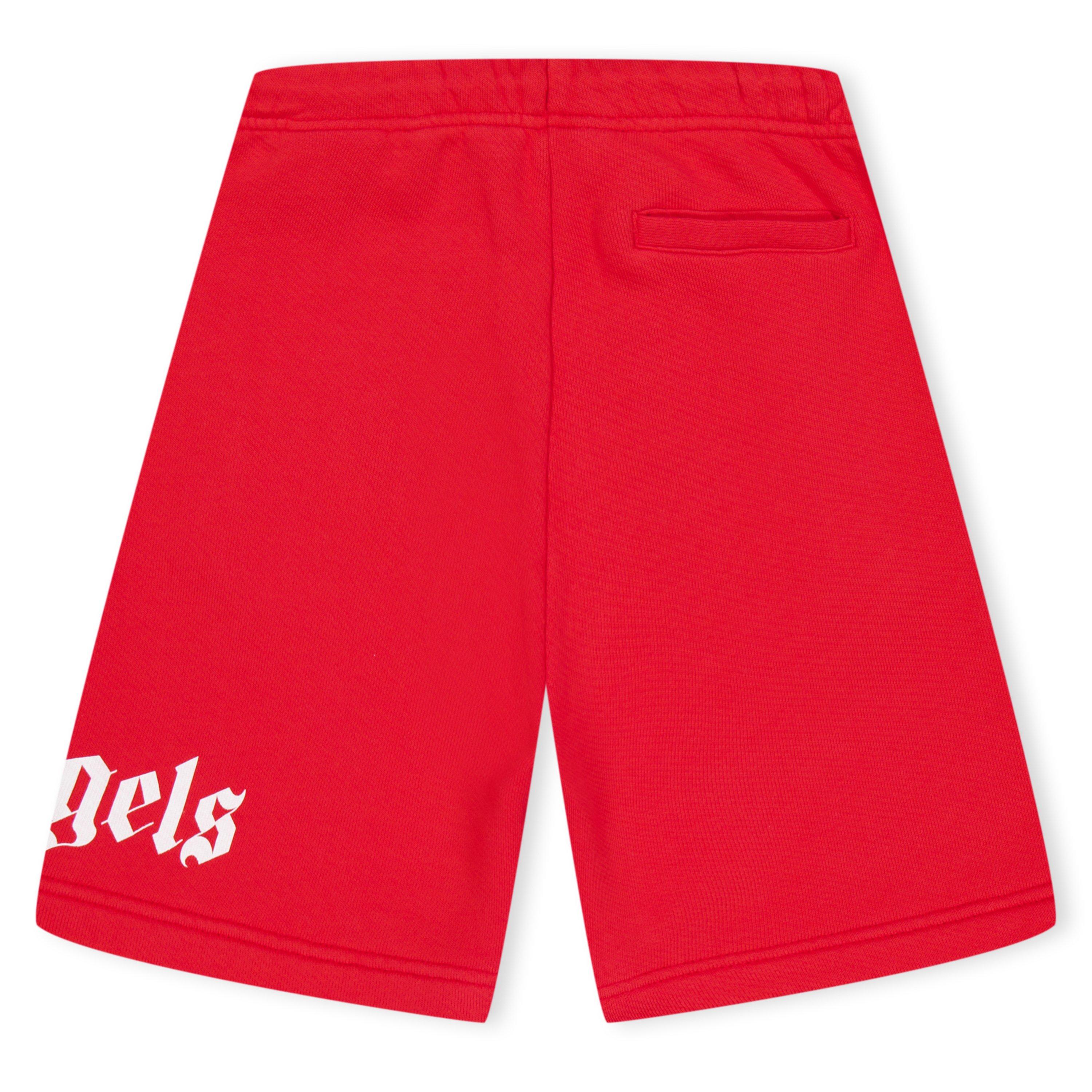 Rød/Hvid - Palm Angels - Overlogo Shorts Juniors - 2