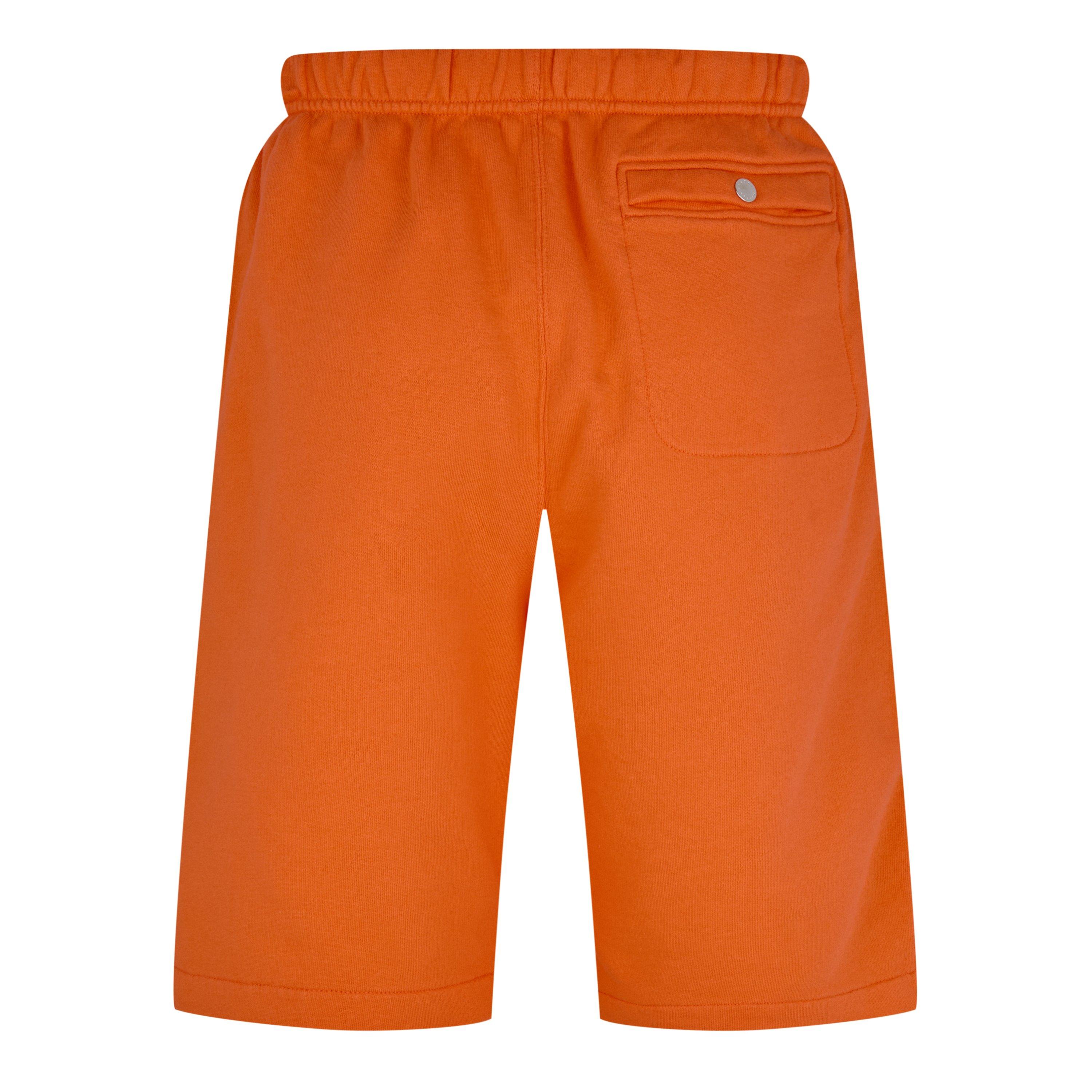 Orange - Heron Preston - Men's Recycled Logo Fleece Jogger Shorts - 2