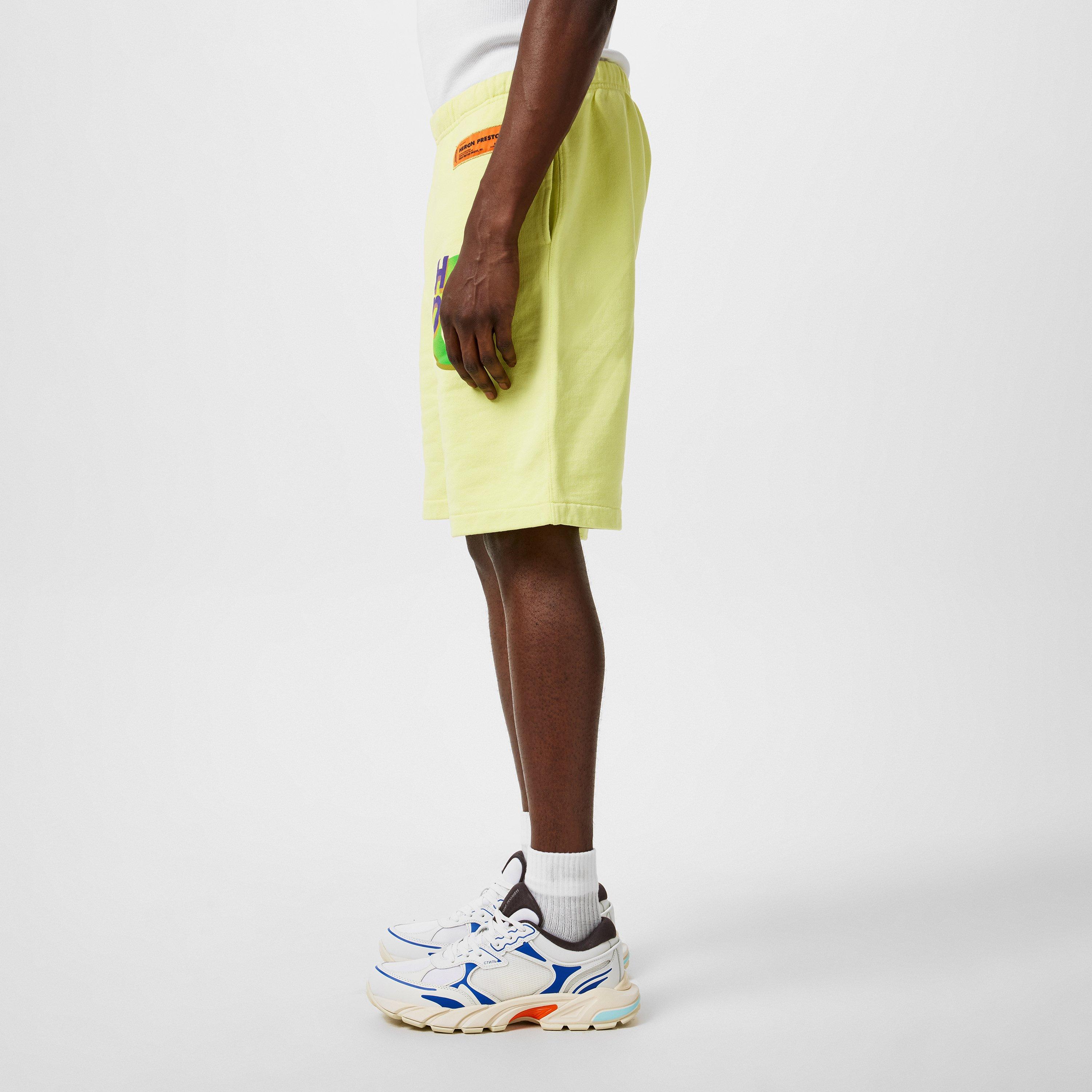 Lemon Yellow - Heron Preston - Men's Fleece Jogger Shorts - 2