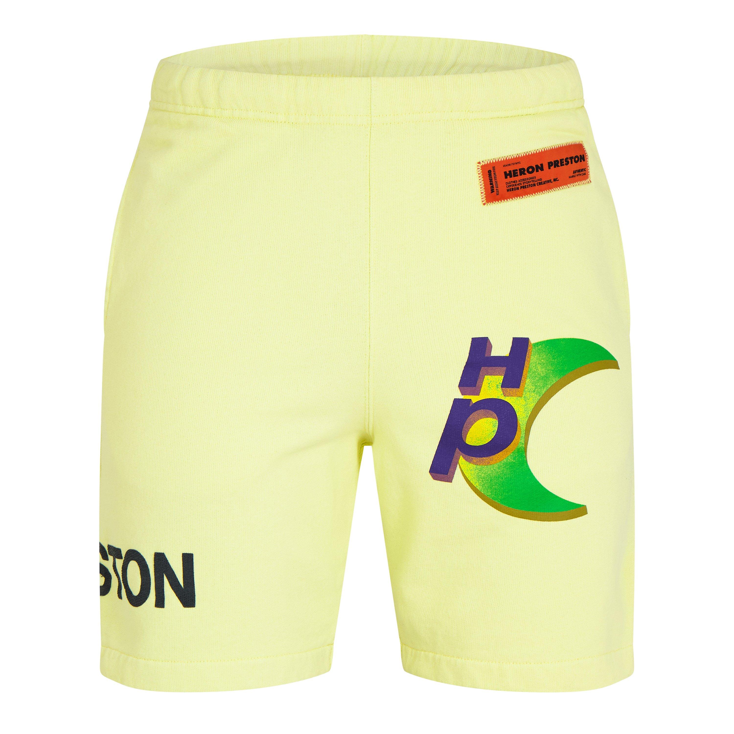 Lemon Yellow - Heron Preston - Men's Fleece Jogger Shorts - 5