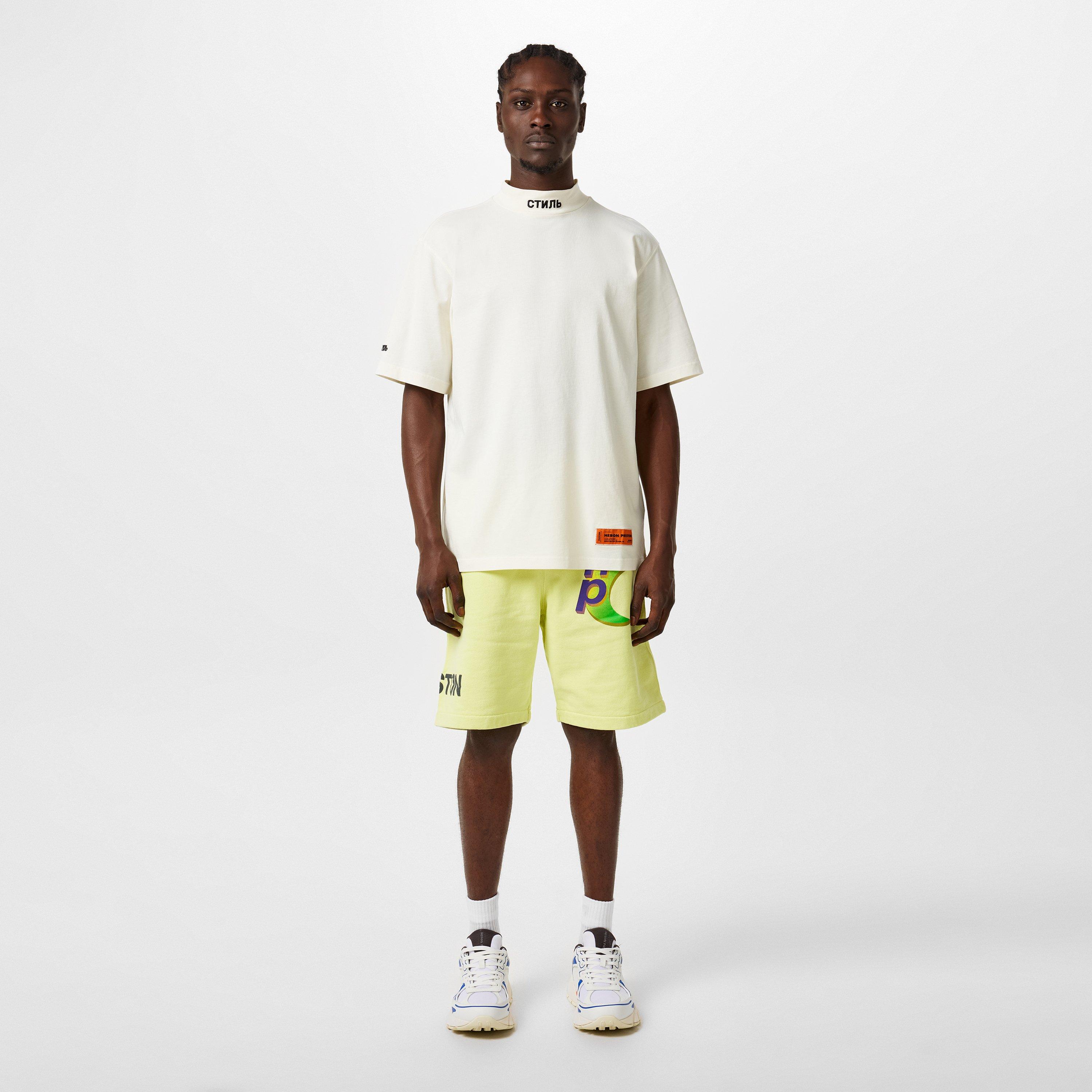Lemon Yellow - Heron Preston - Men's Fleece Jogger Shorts - 4