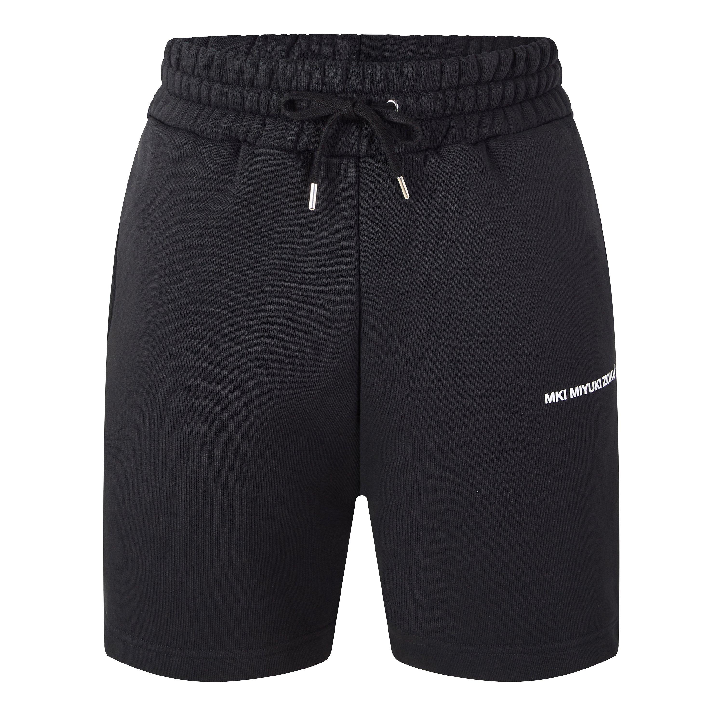 Black - MKI MIYUKI ZOKU - Men's Uniform Fleece Jogger Shorts - 1