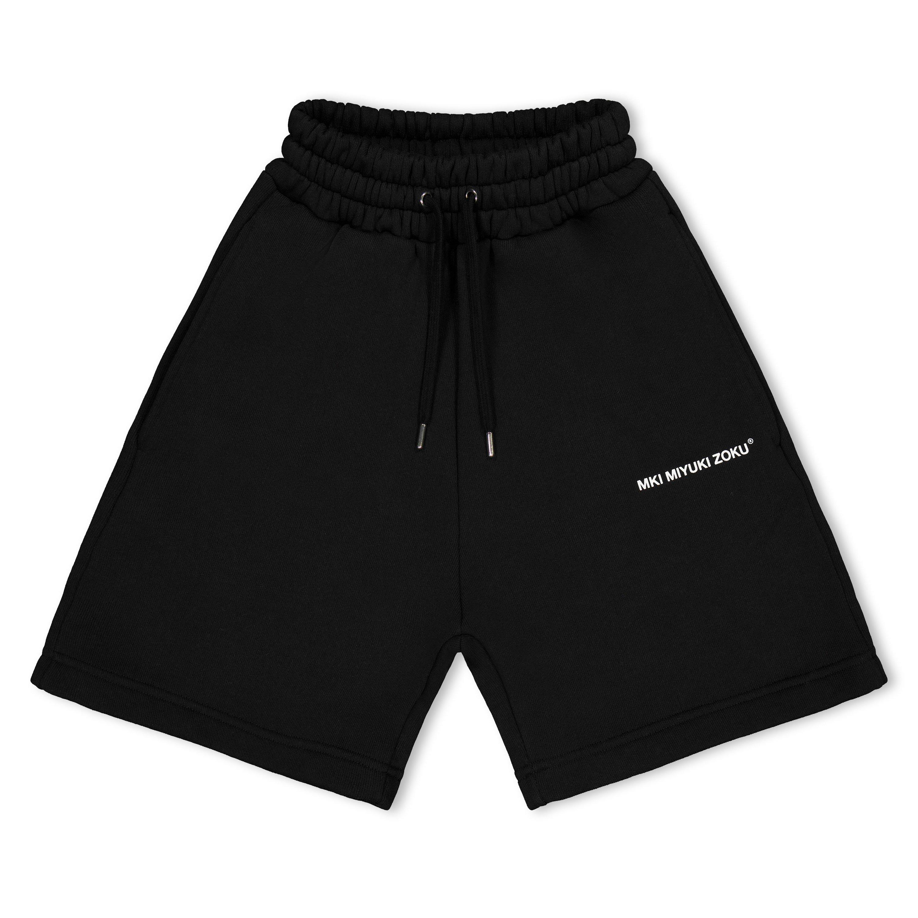 Black - MKI MIYUKI ZOKU - Men's Uniform Fleece Jogger Shorts - 1
