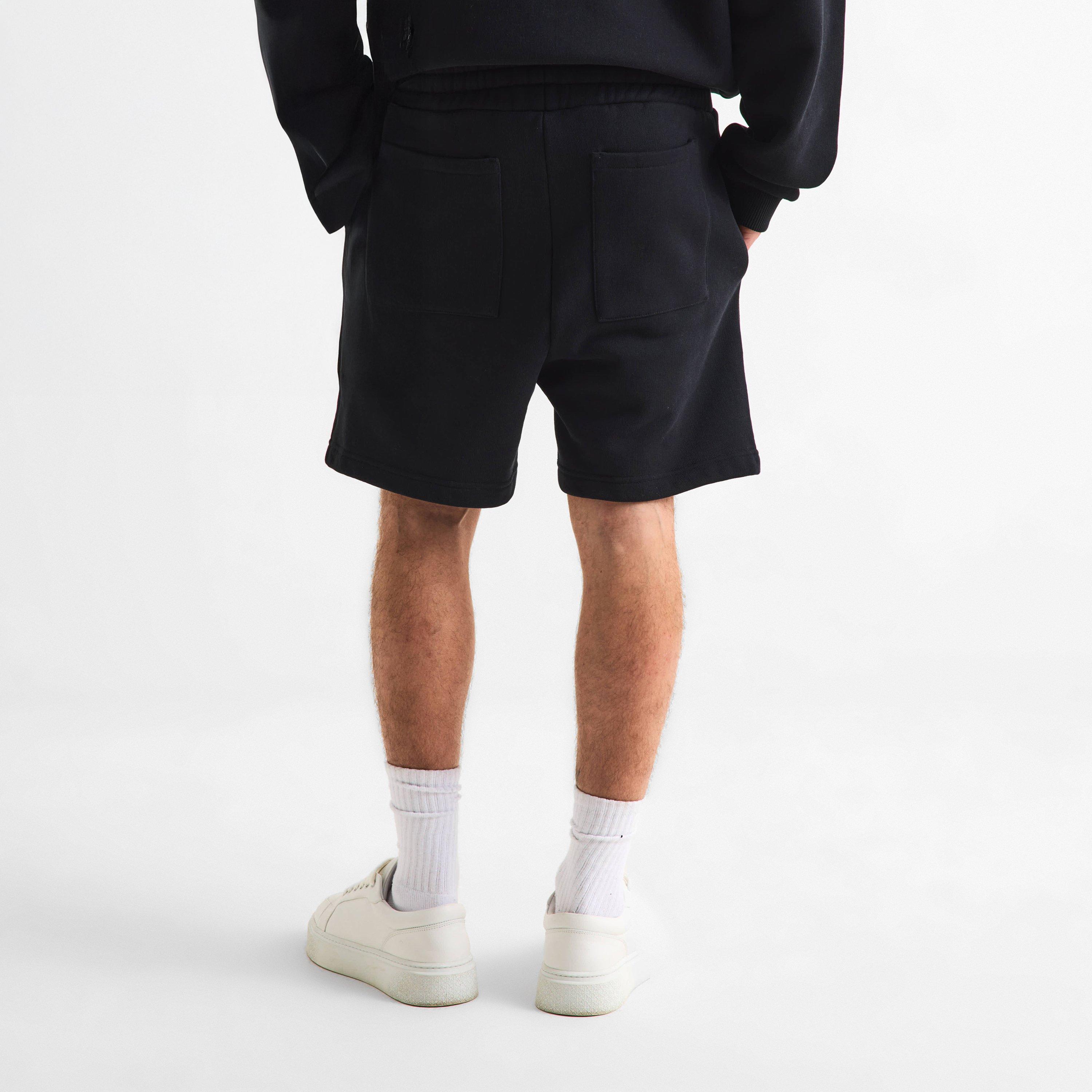 Black - MKI MIYUKI ZOKU - Men's Uniform Fleece Jogger Shorts - 4