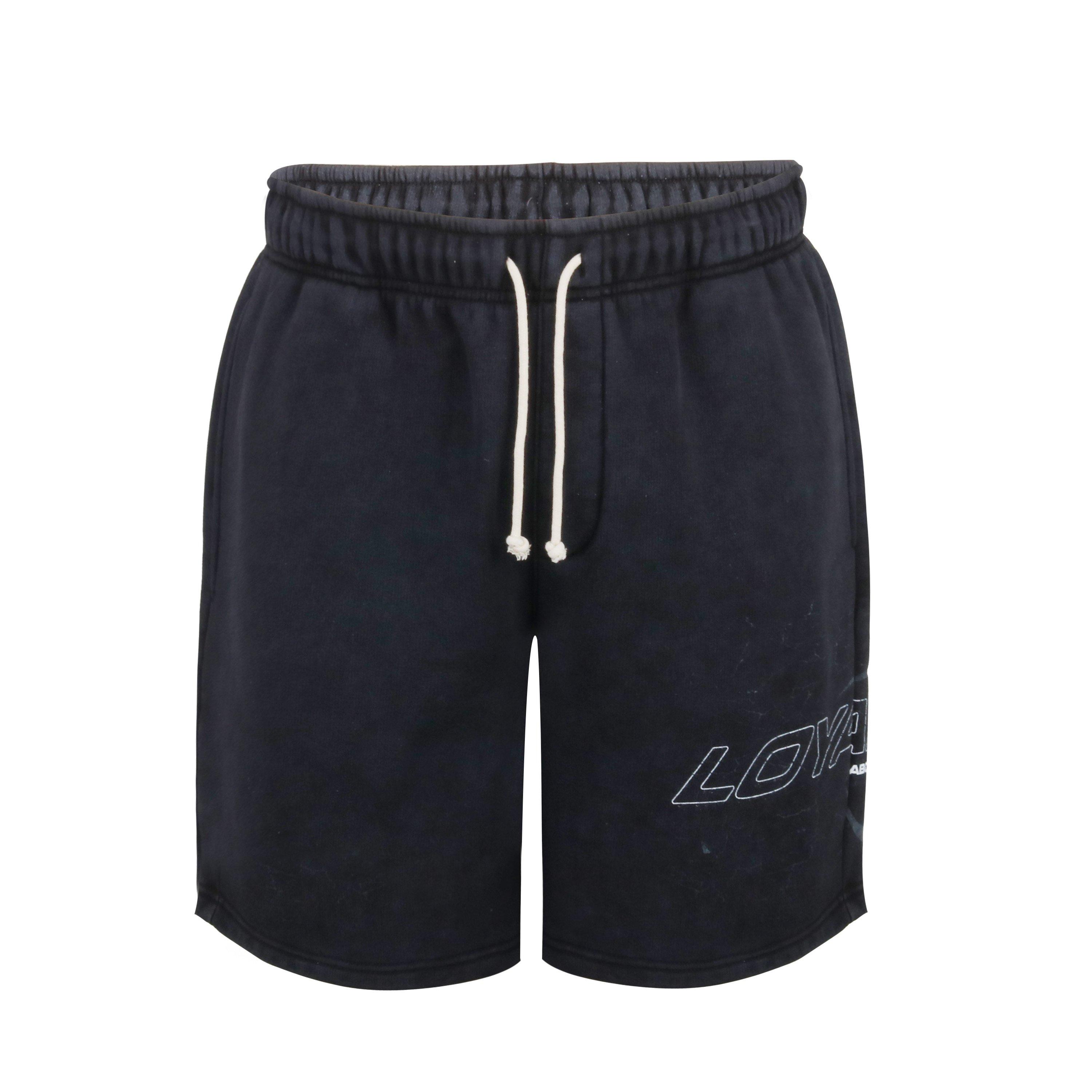 Washed Black - Loyalti - Men's Moto Fleece Jogger Shorts - 1