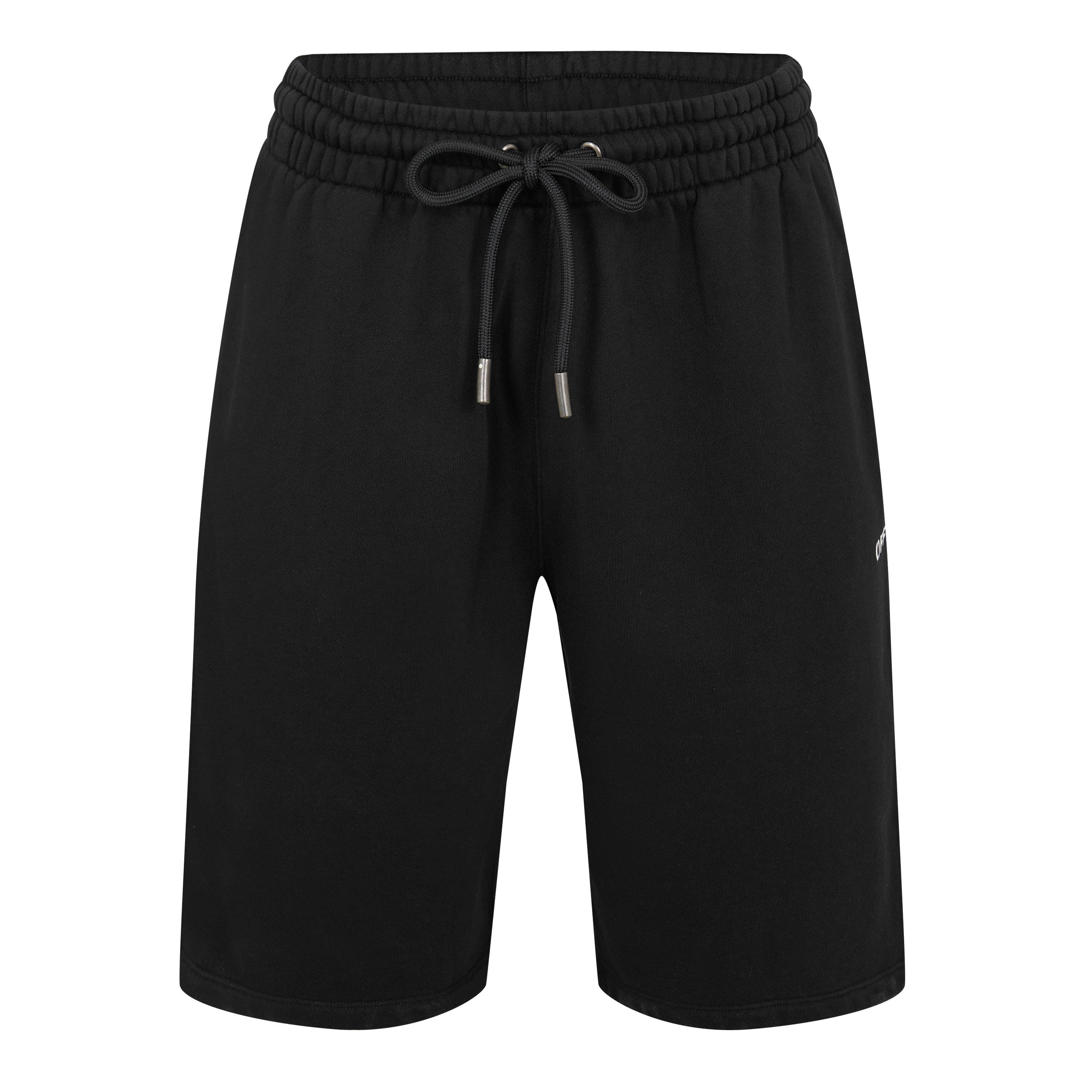 Off White Men's Fleece Jogger Shorts - Black 0001 - M