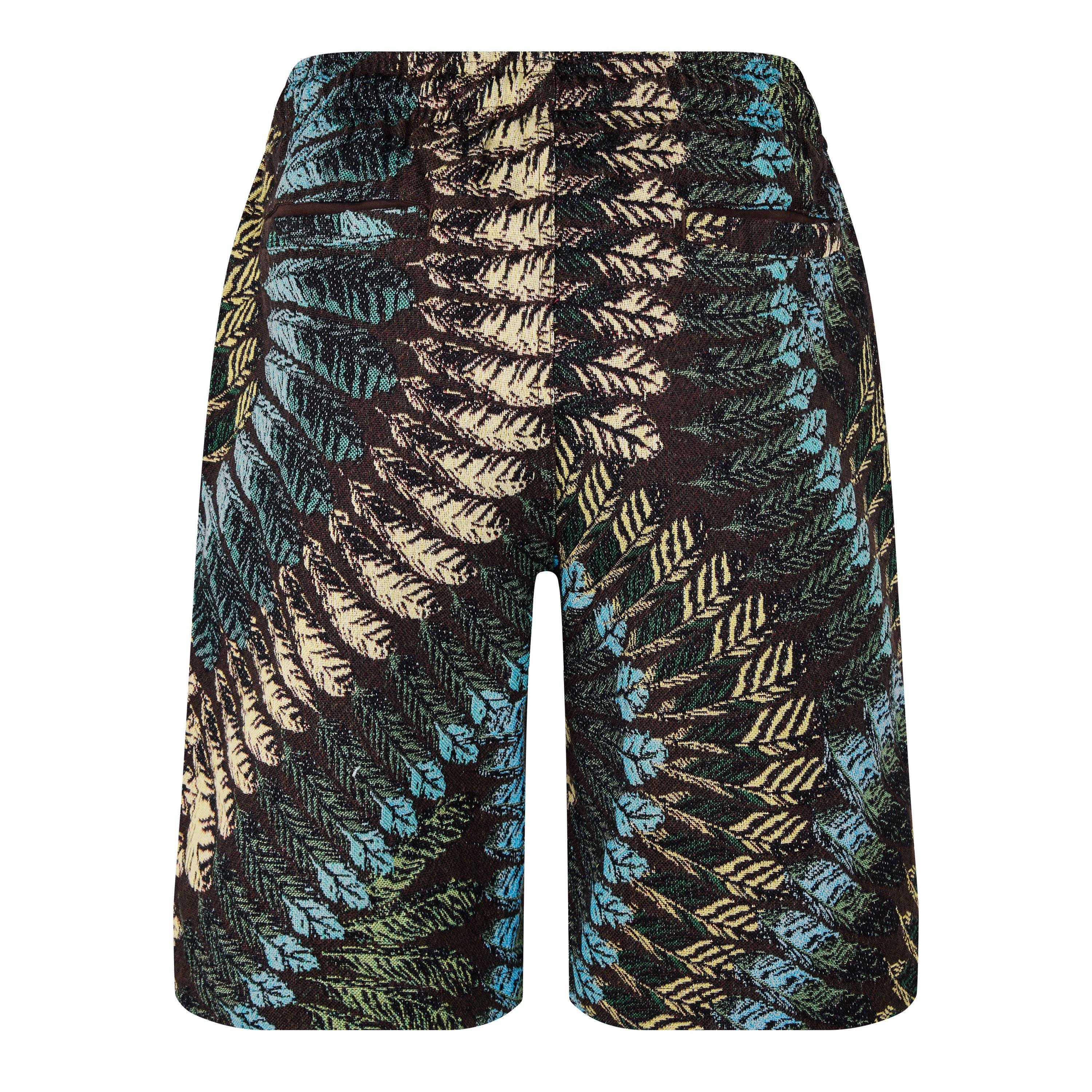 Brown - Marcelo Burlon - Men's Fleece Jogger Shorts - 2