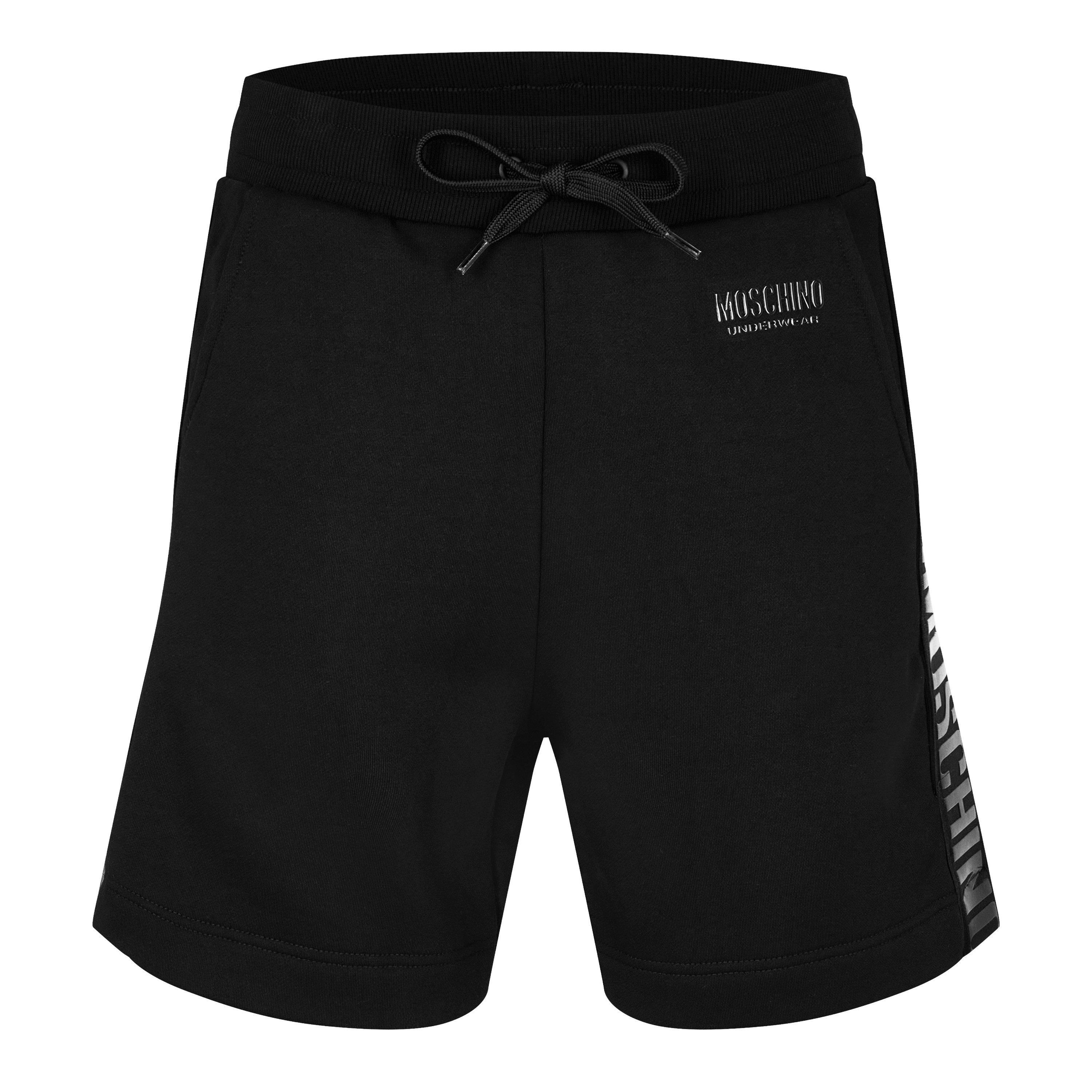 Black - Moschino - Men's Fleece Jogger Shorts - 5