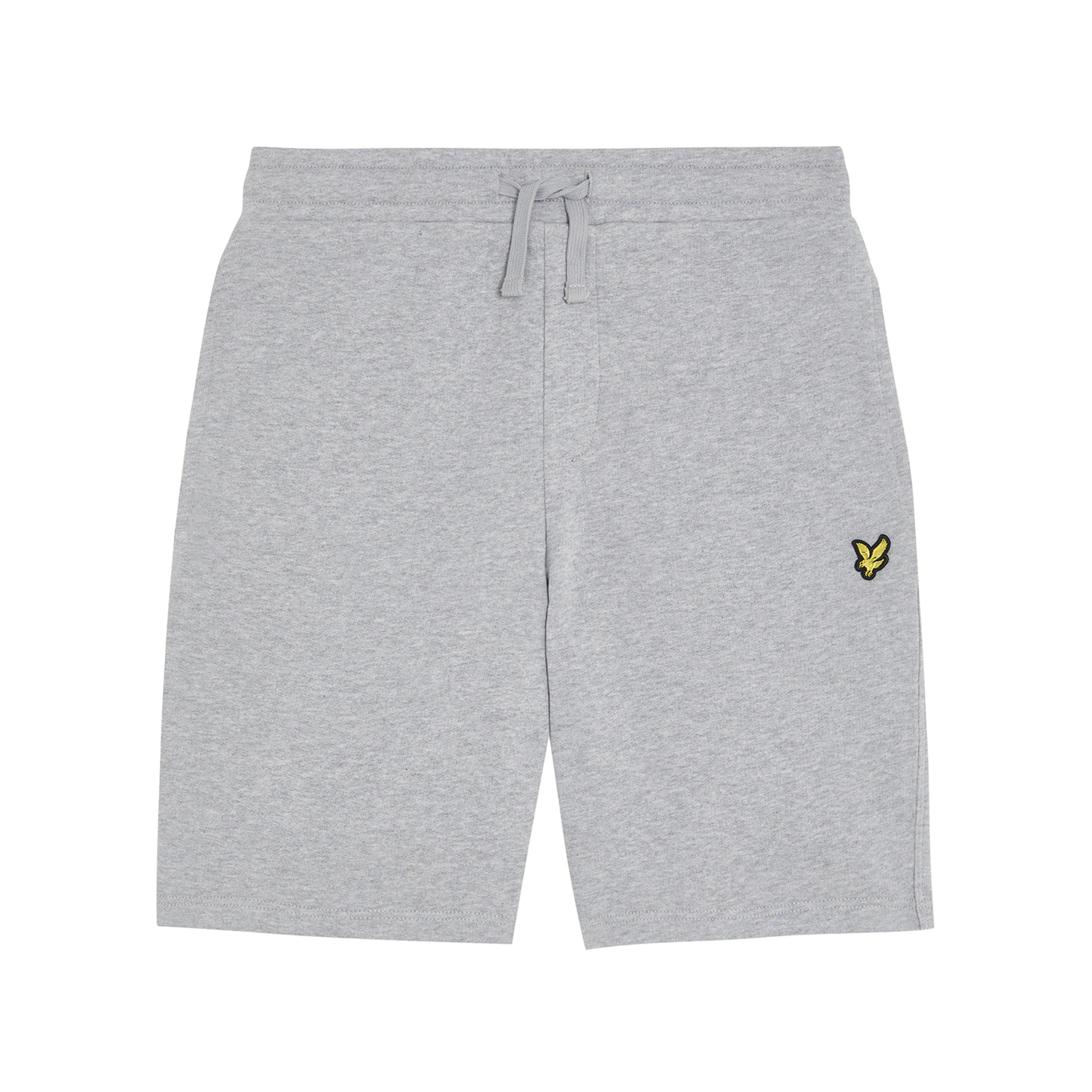 Grey Marl D24 - Lyle and Scott - Kids' Fleece Jogger Shorts - 1