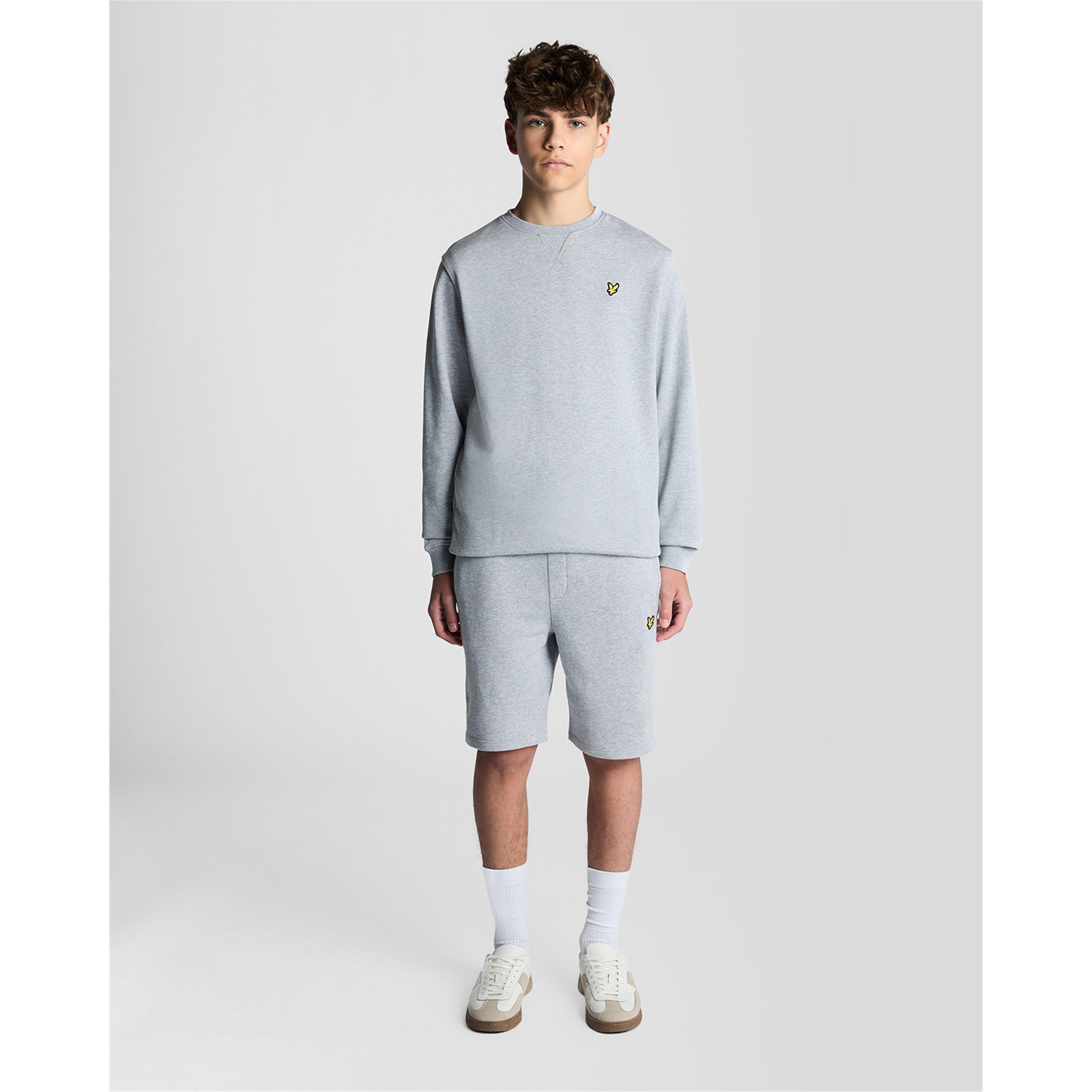 Grey Marl D24 - Lyle and Scott - Kids' Fleece Jogger Shorts - 5