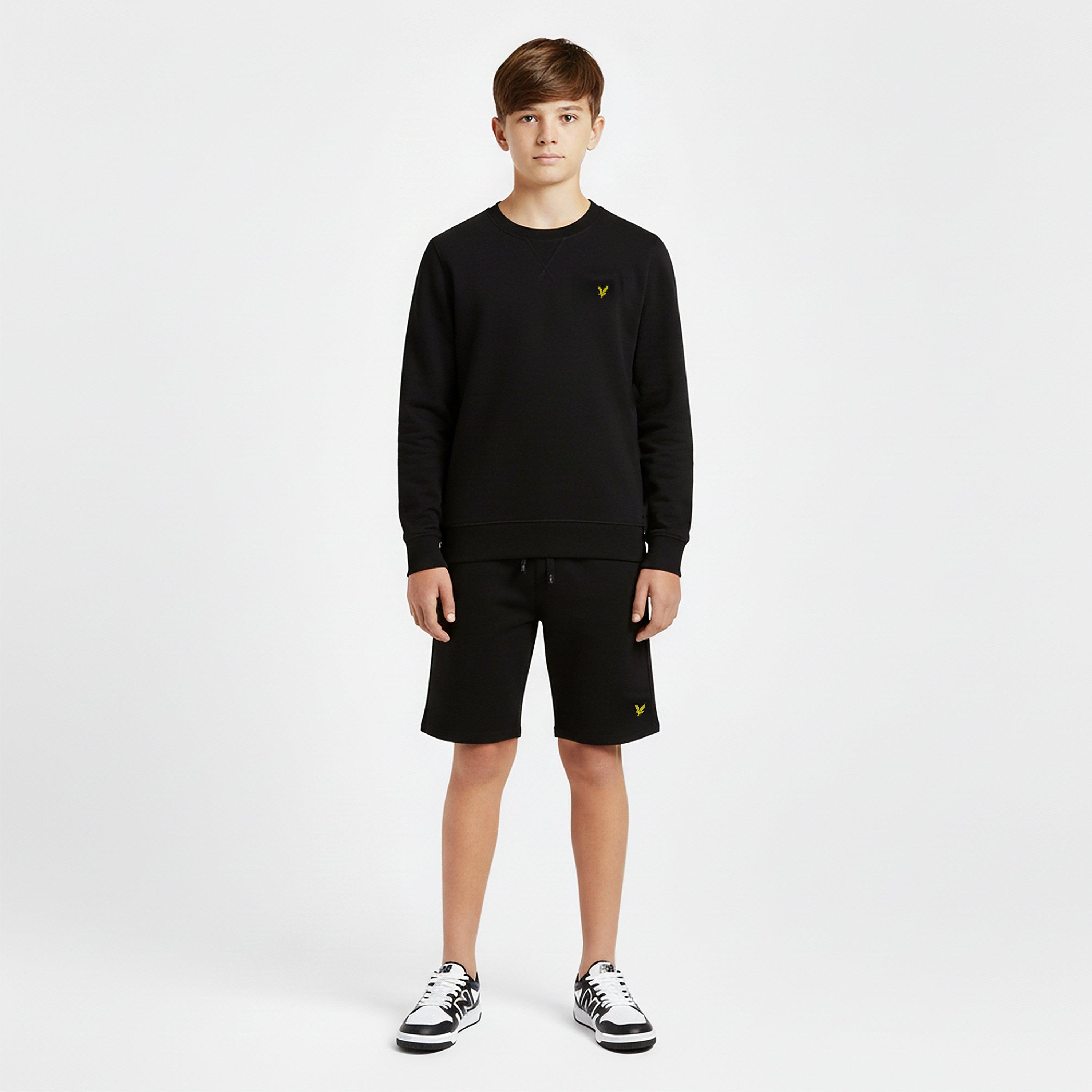 Jet Black Z865 - Lyle and Scott - Kids' Fleece Jogger Shorts - 3