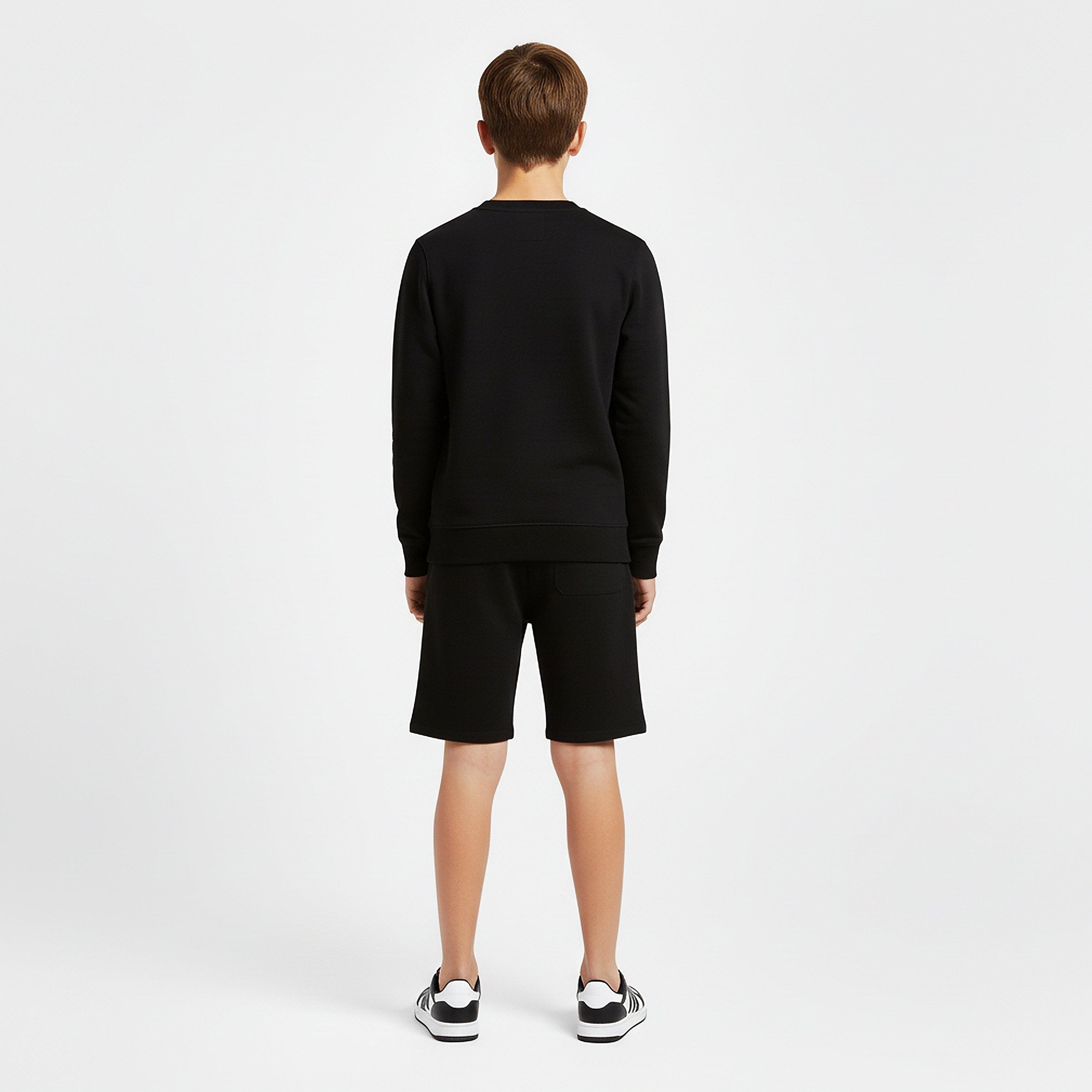 Jet Black Z865 - Lyle and Scott - Kids' Fleece Jogger Shorts - 4