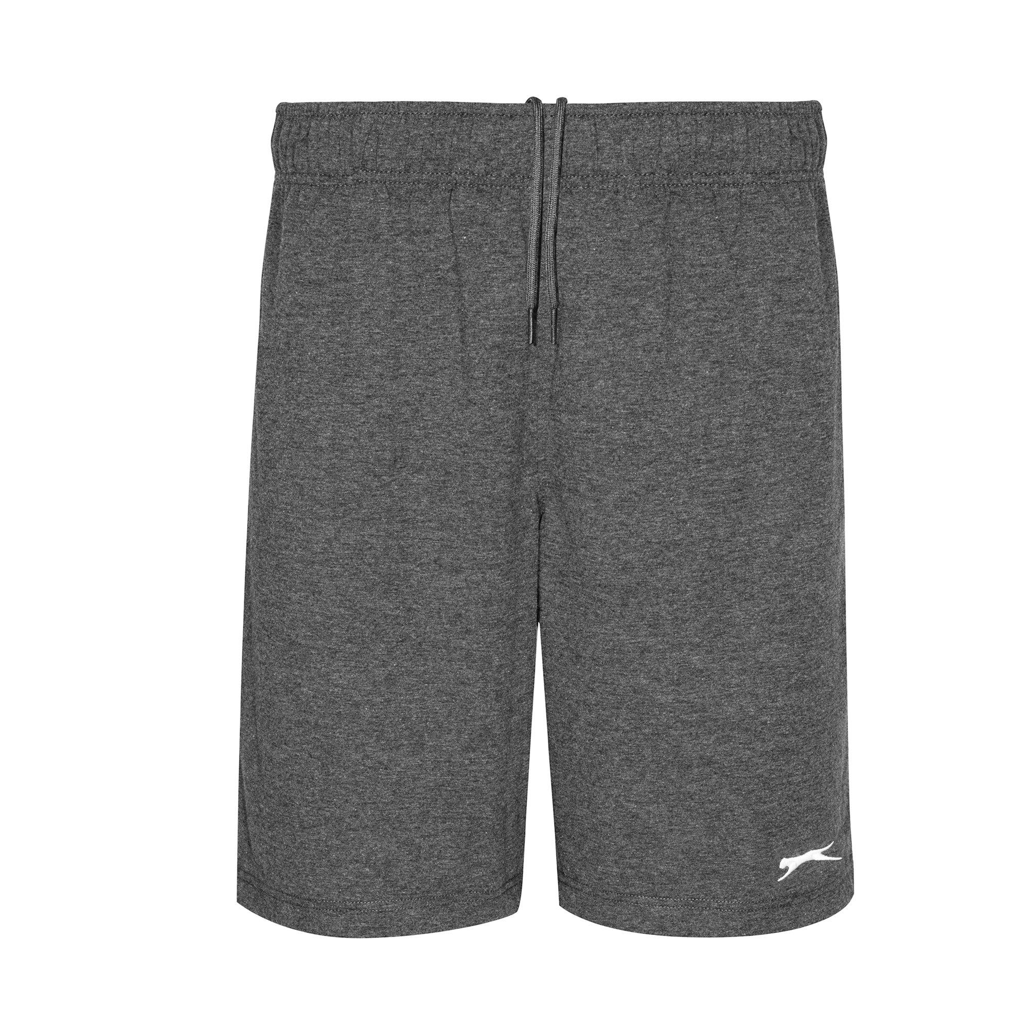 Slazenger Jersey Shorts Mens In Charcoal Marl