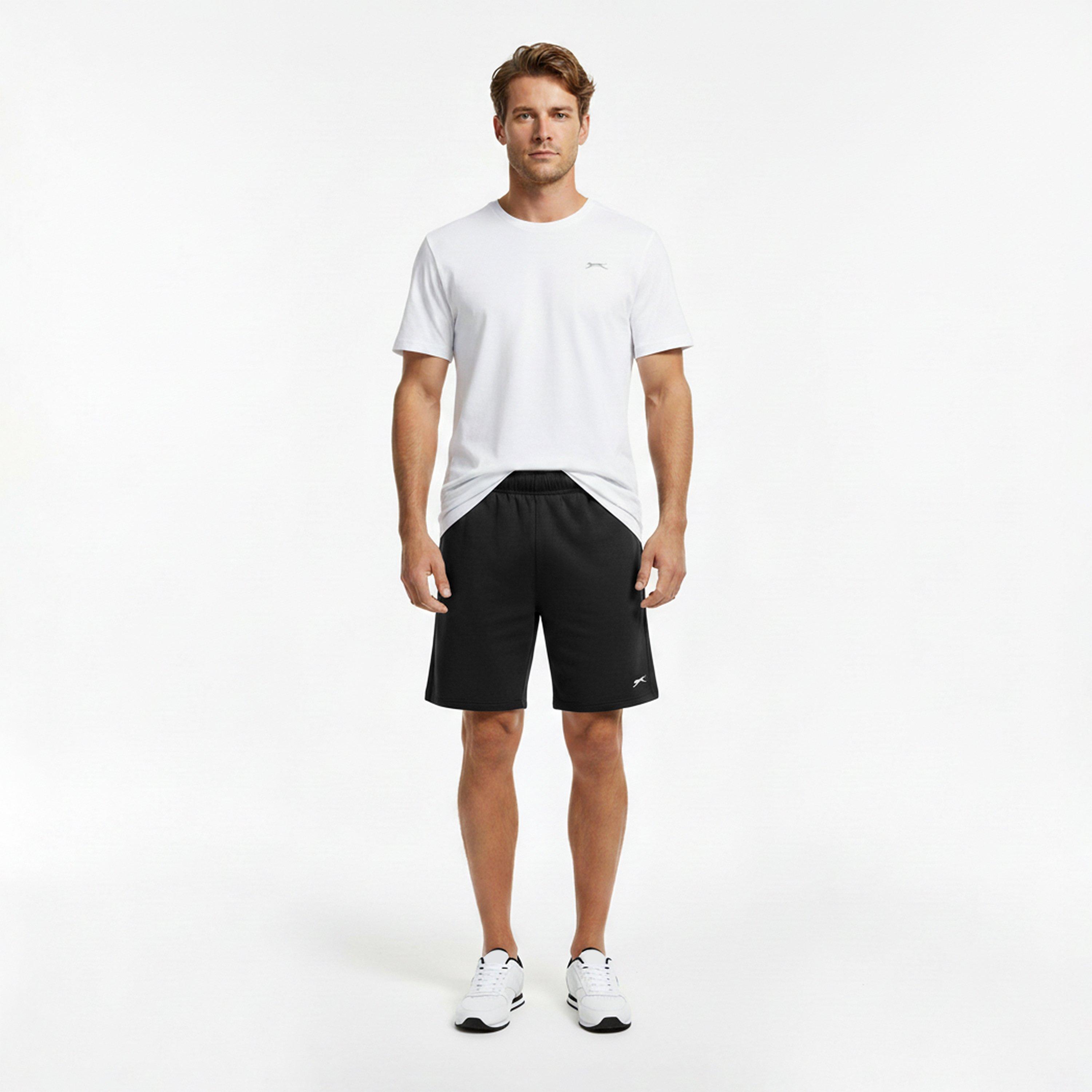 Black - Slazenger - Fleece Shorts Mens - 6