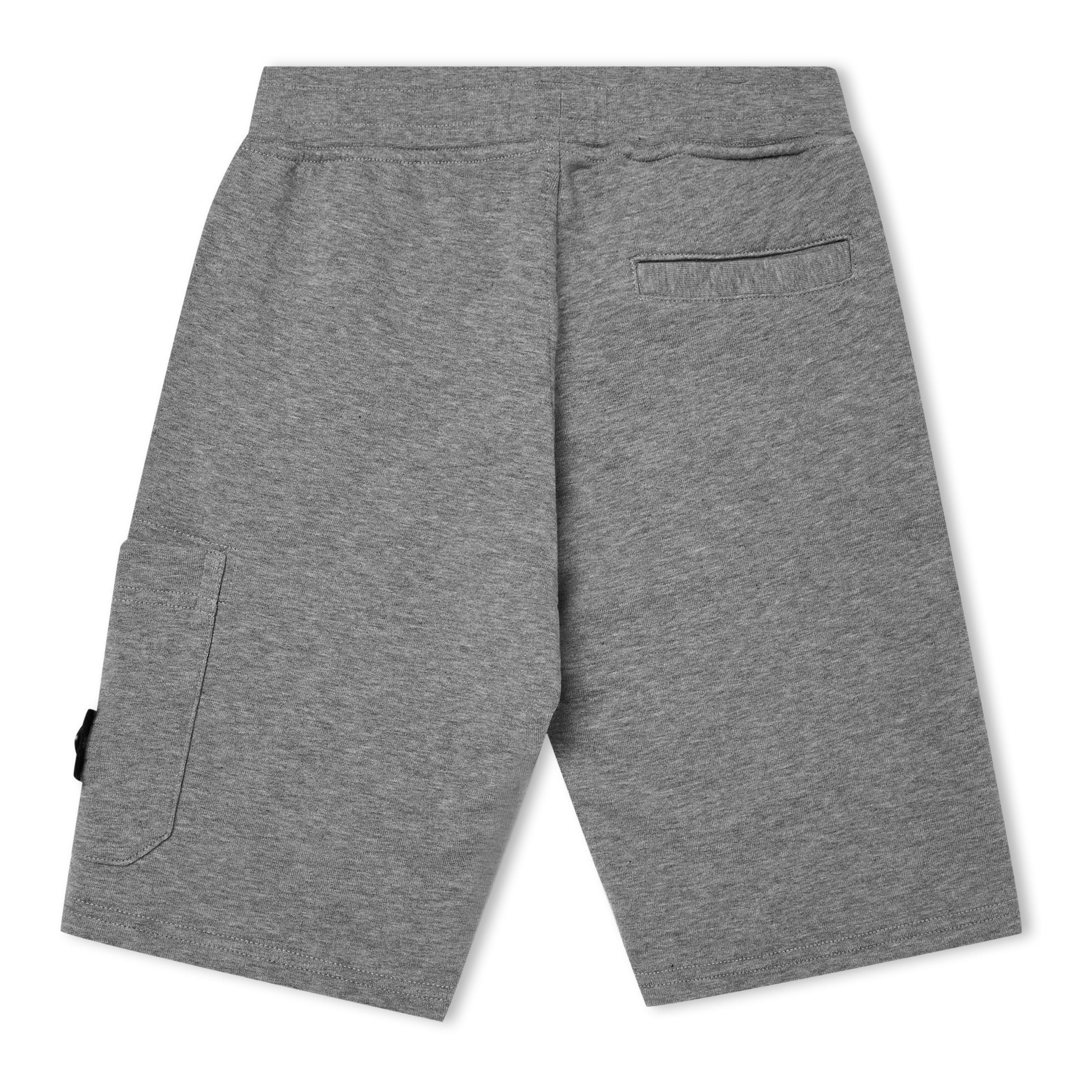 Grey Mel V0M64 - Stone Island - Juniors' Logo Cotton Shorts - 2