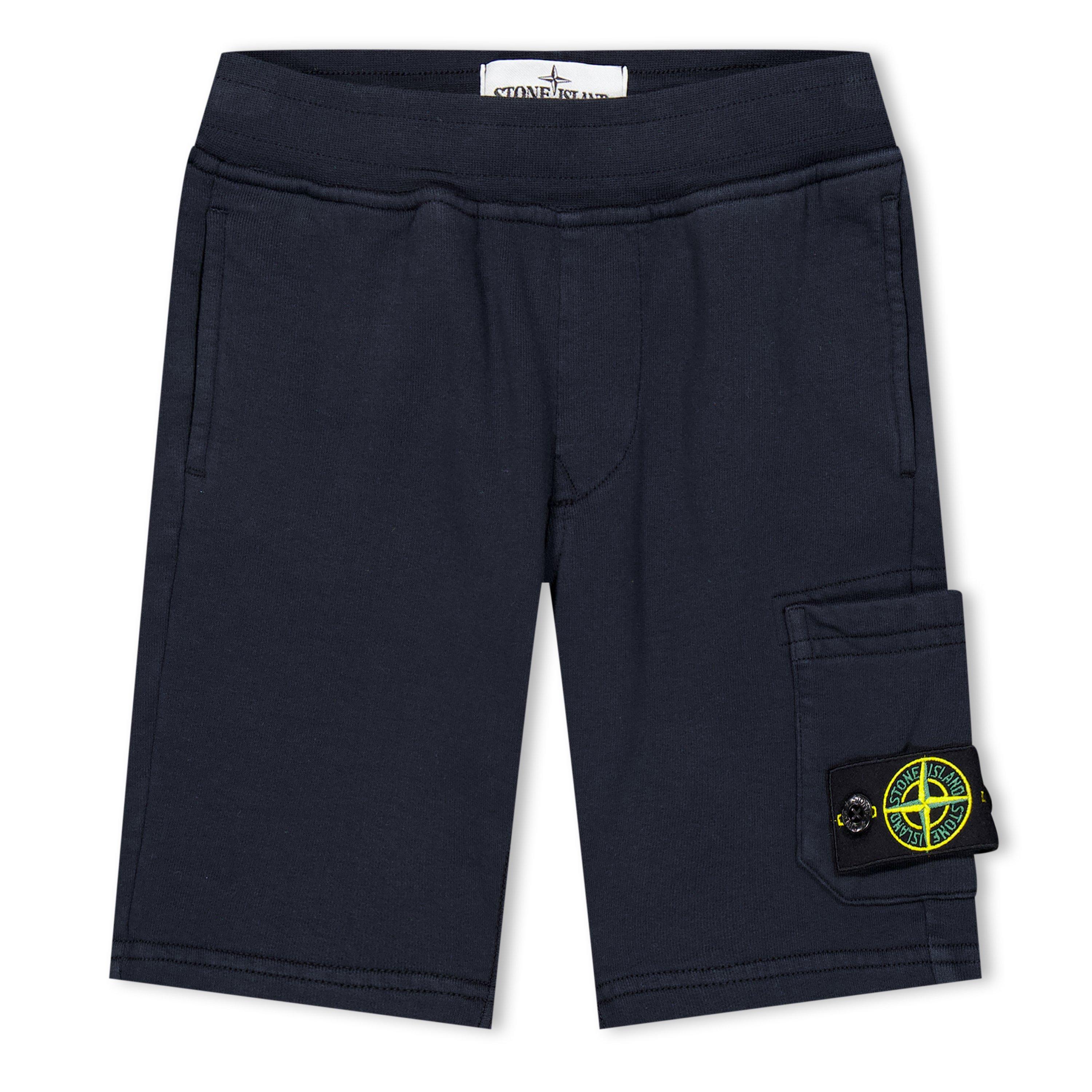 Stone Island Juniors' Logo Cotton Shorts - Navy V0020 - 2 Years