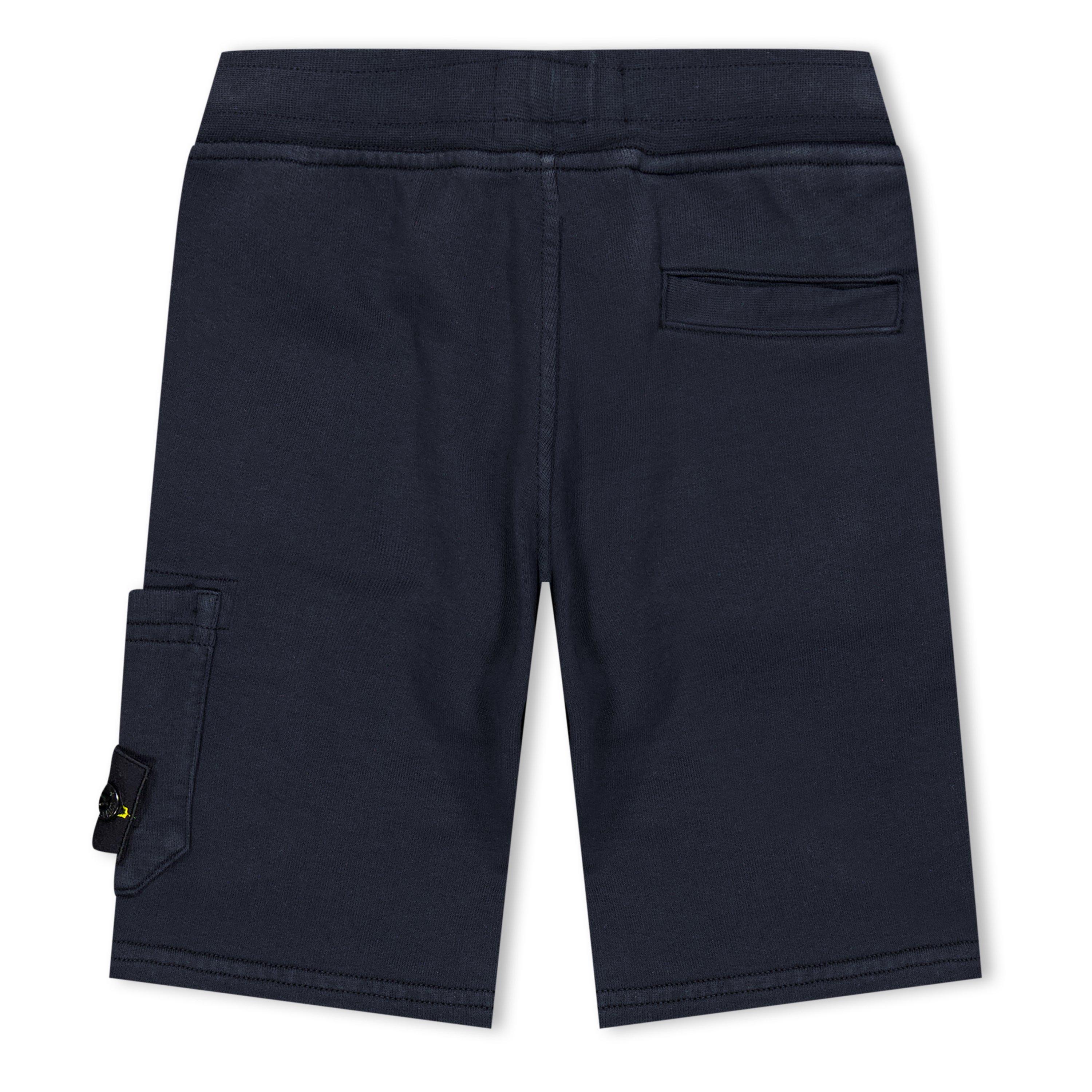 Navy V0020 - Stone Island - Juniors' Logo Cotton Shorts - 2
