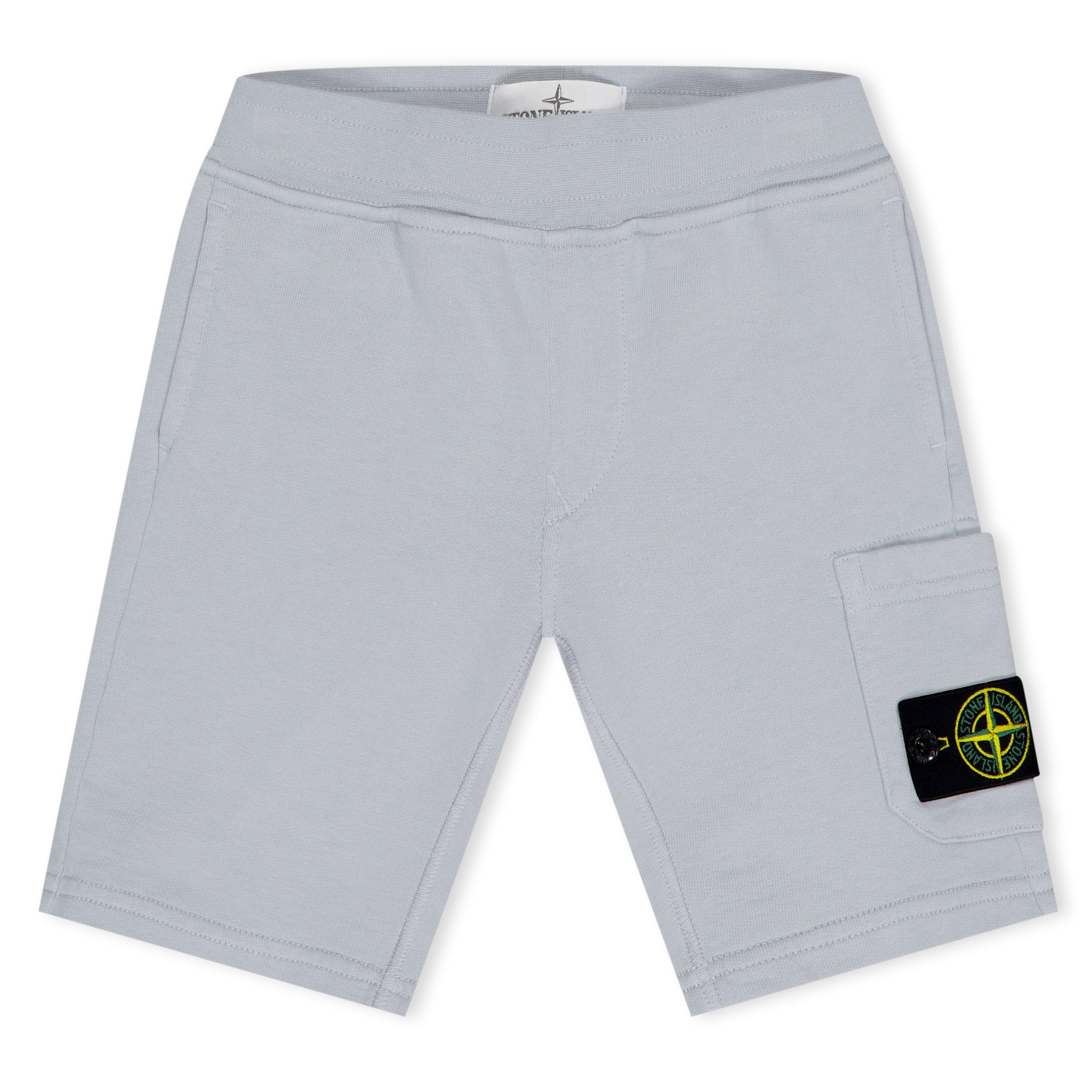 Stone Island Juniors' Logo Cotton Shorts - Cielo V0041 - 14 Years