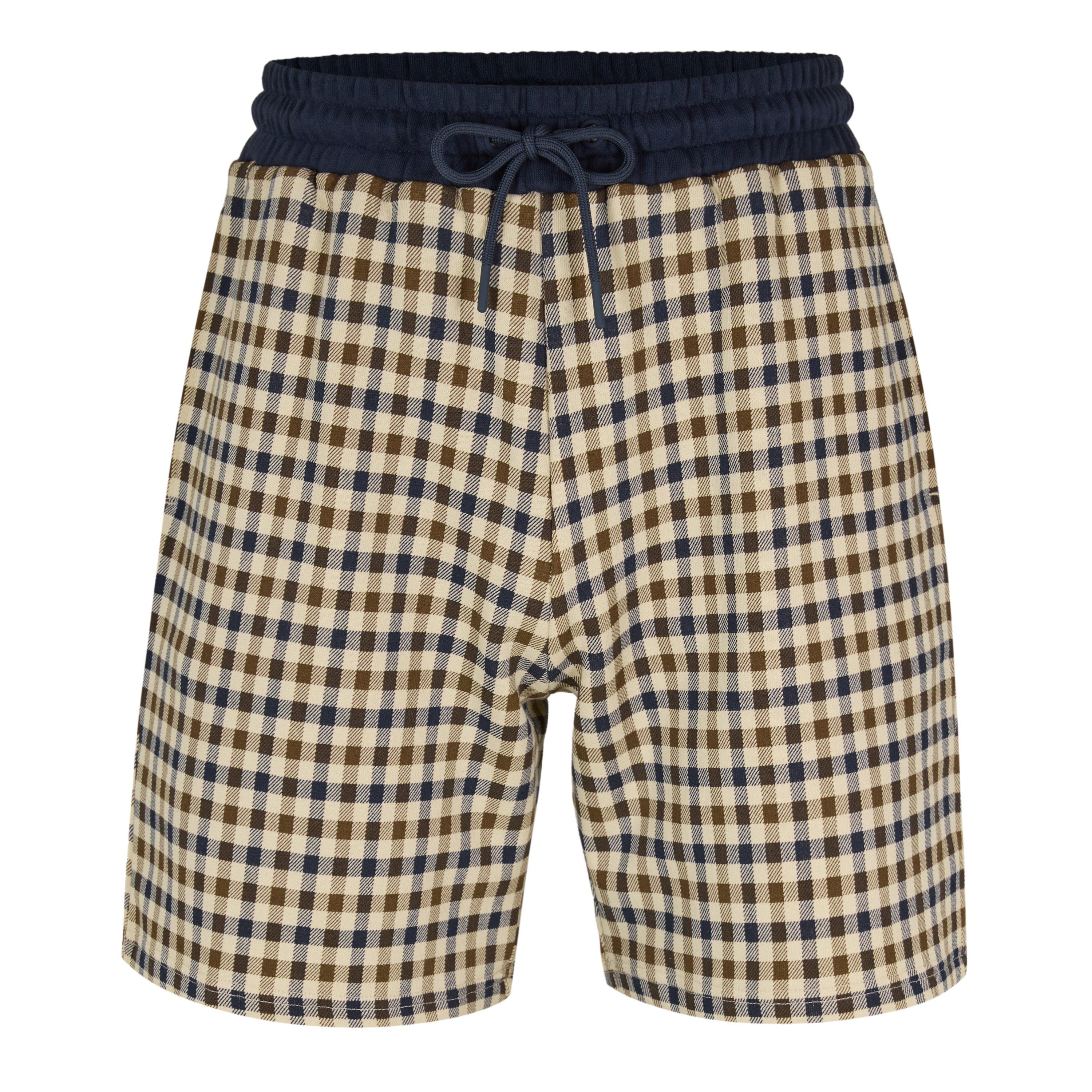 Check - Aquascutum - Men's Fleece Jogger Shorts - 1
