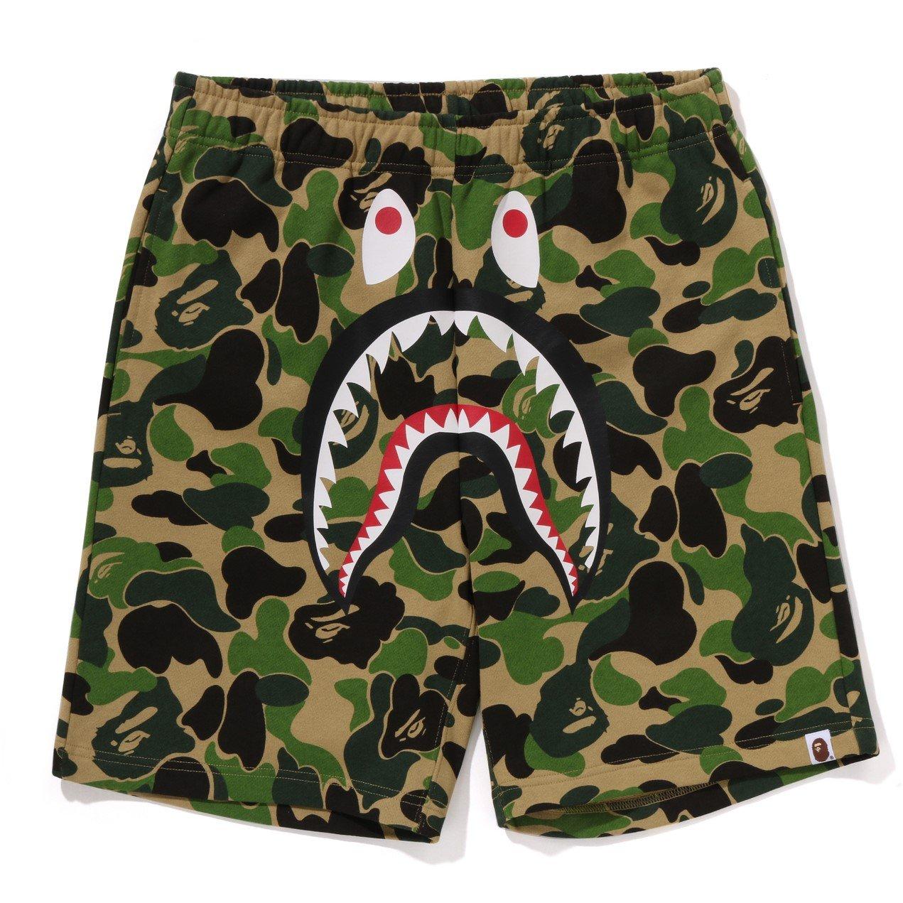 パンツ A BATHING APE BAPE CAMO SHARK SHORTS Bape Men's Shark Fleece Jogger Shorts | Cruise Fashion