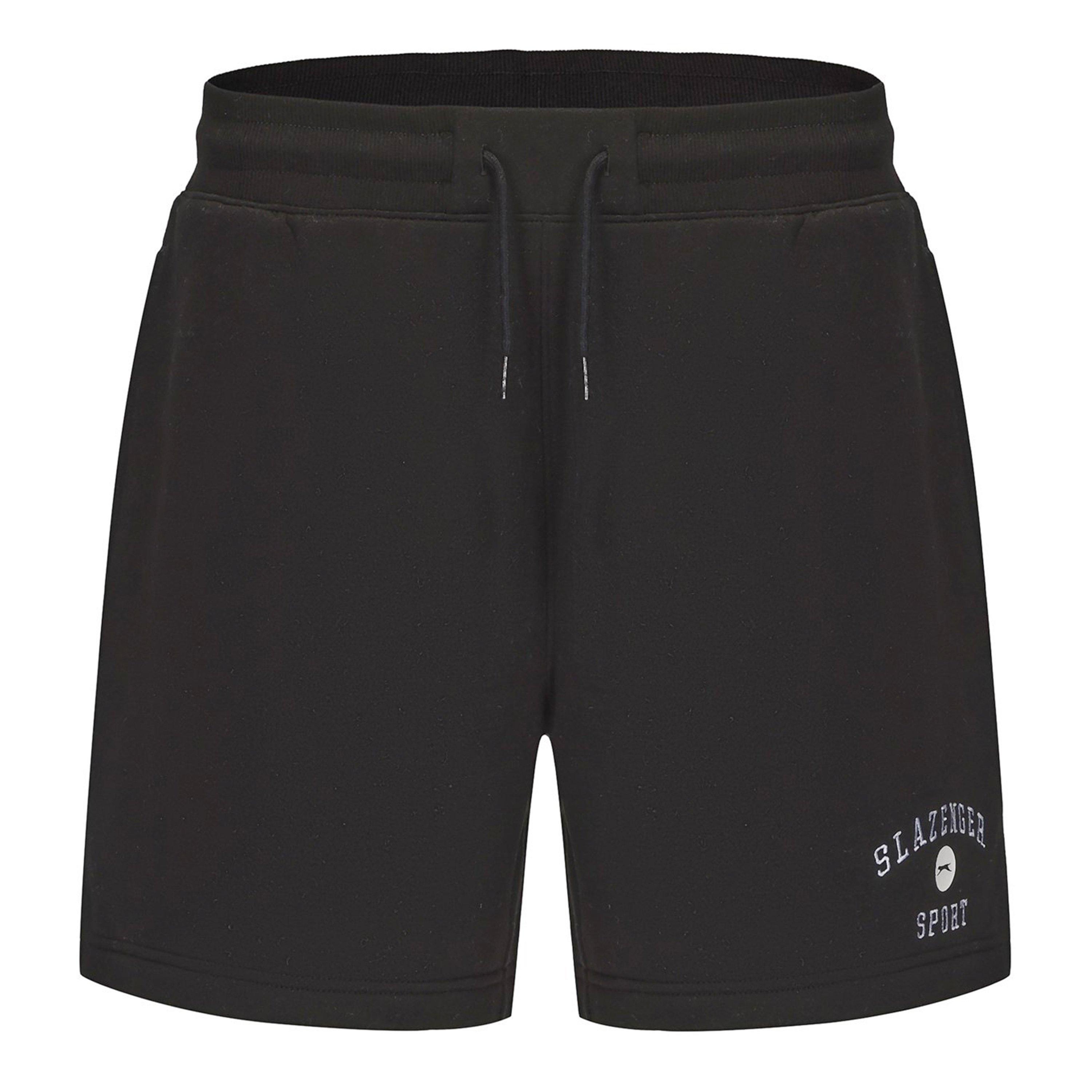 Slazenger Men's Fleece Large Logo Short - Black - M
