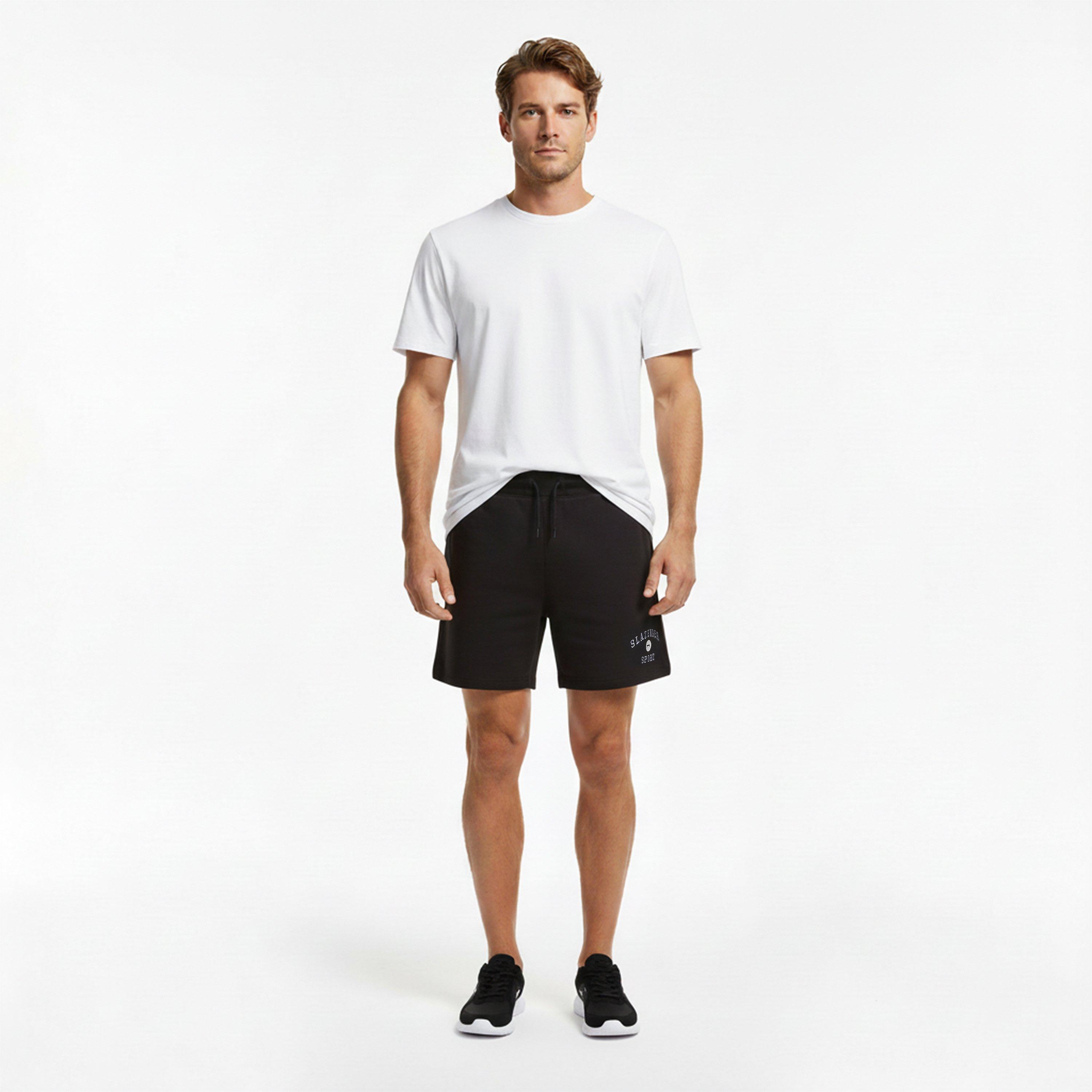 Crna - Slazenger - Fleece Large Logo Short Mens - 6