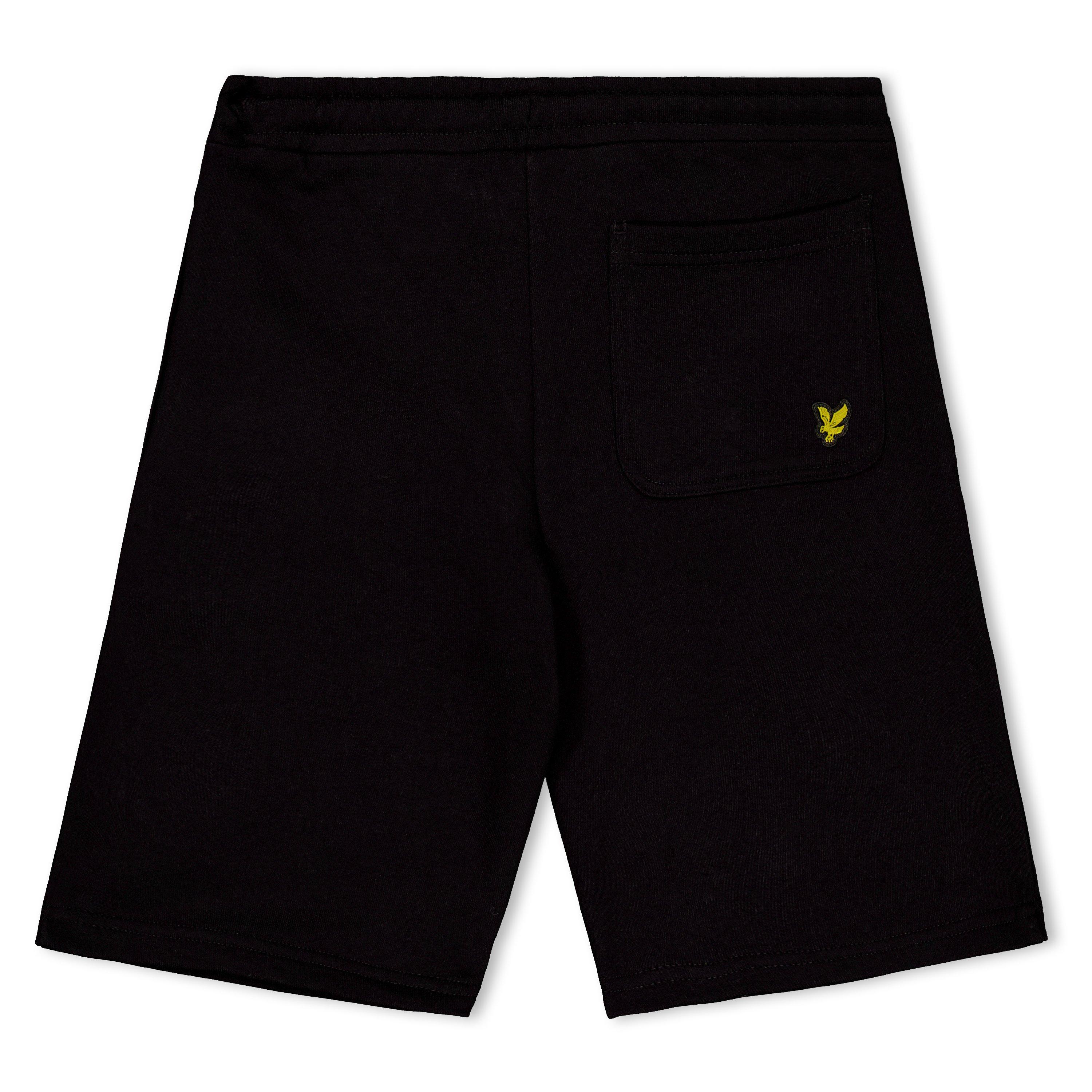 Jet Black Z865 - Lyle and Scott - Kids' Print Fleece Jogger Shorts - 2