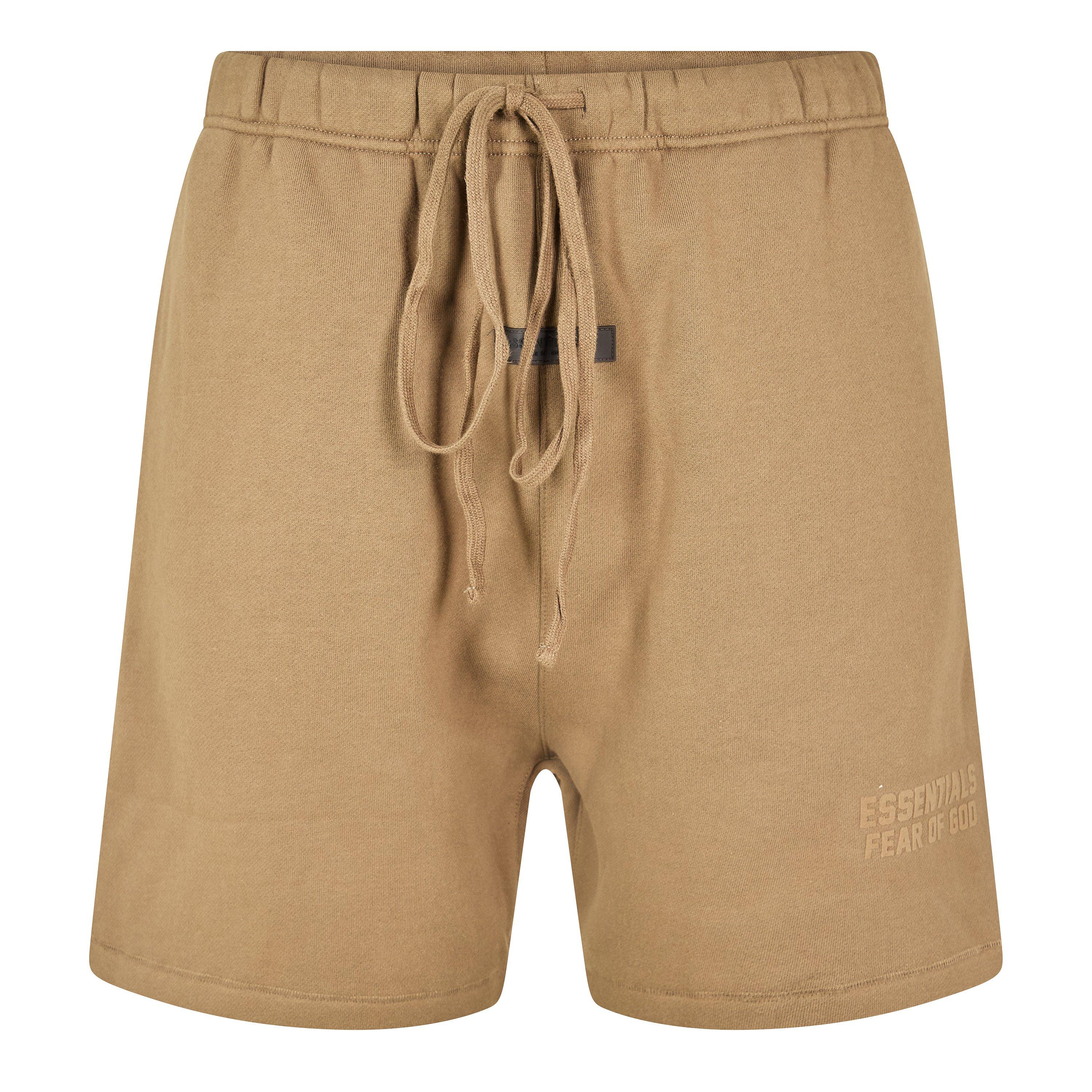 Brown - Fear Of God Essentials - Men's Fleece Jogger Shorts - 1