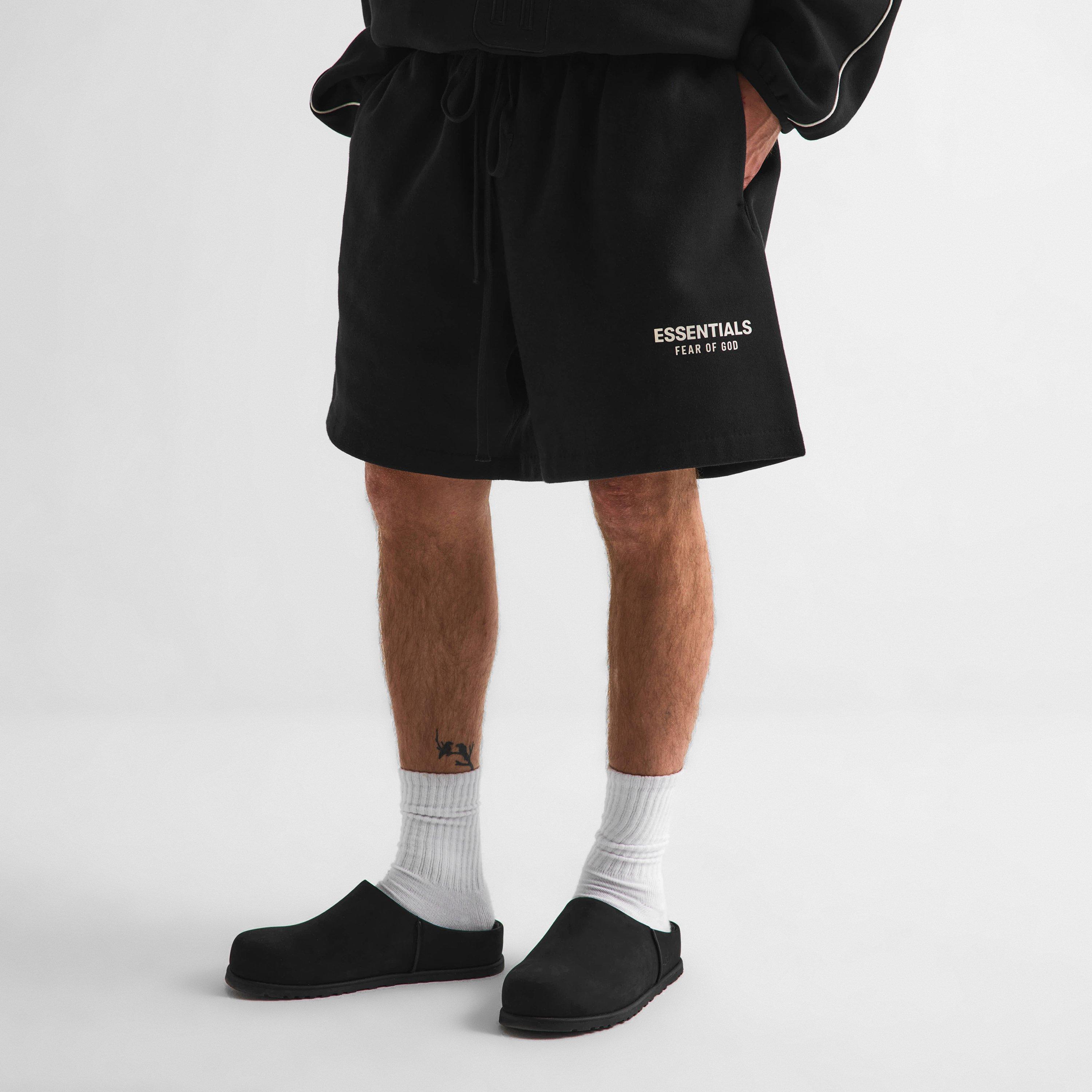Jet Black - Fear Of God Essentials - Men's Fleece Jogger Shorts - 3