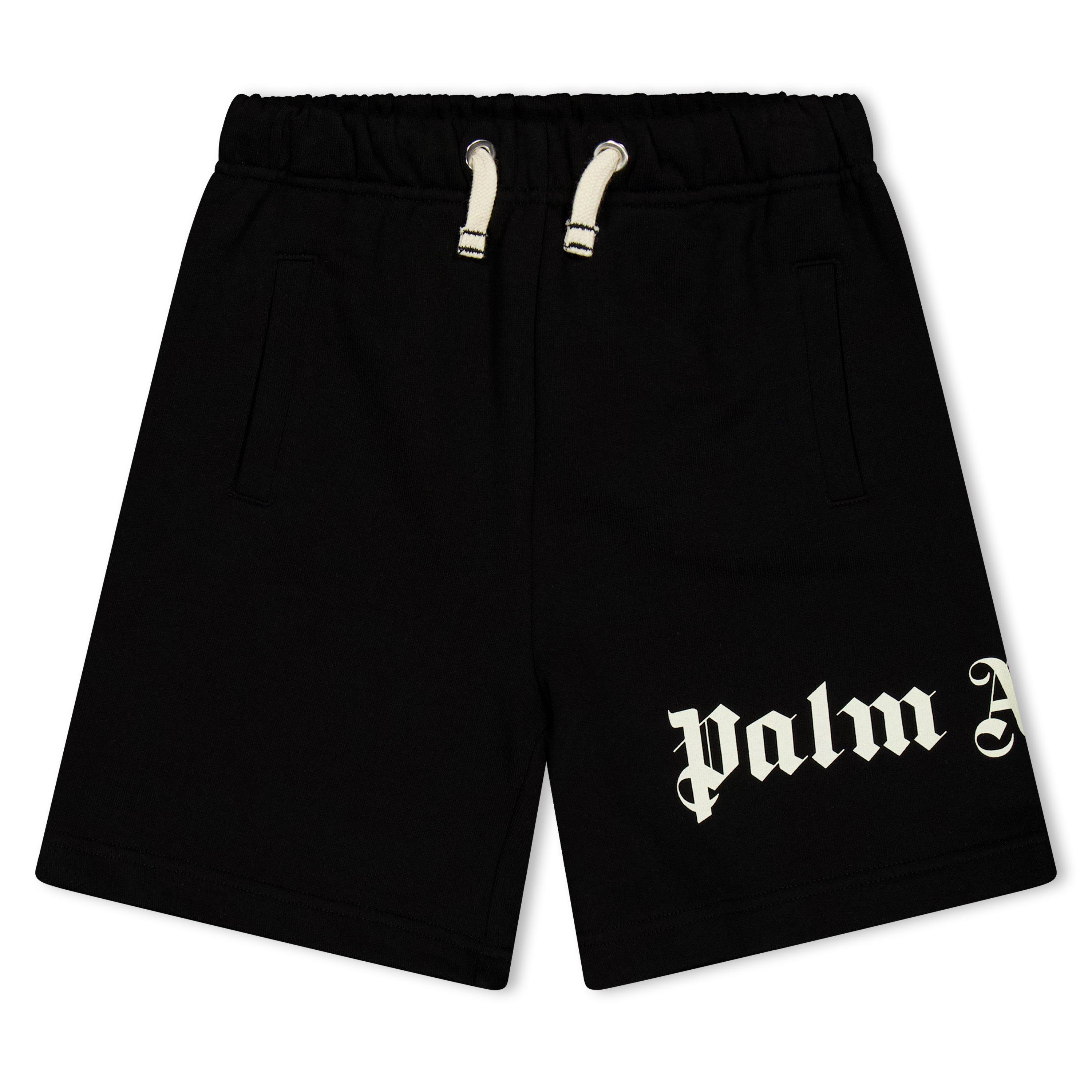 Palm Angels Palm Logo Shorts Jn61 - Black - Size 6Y