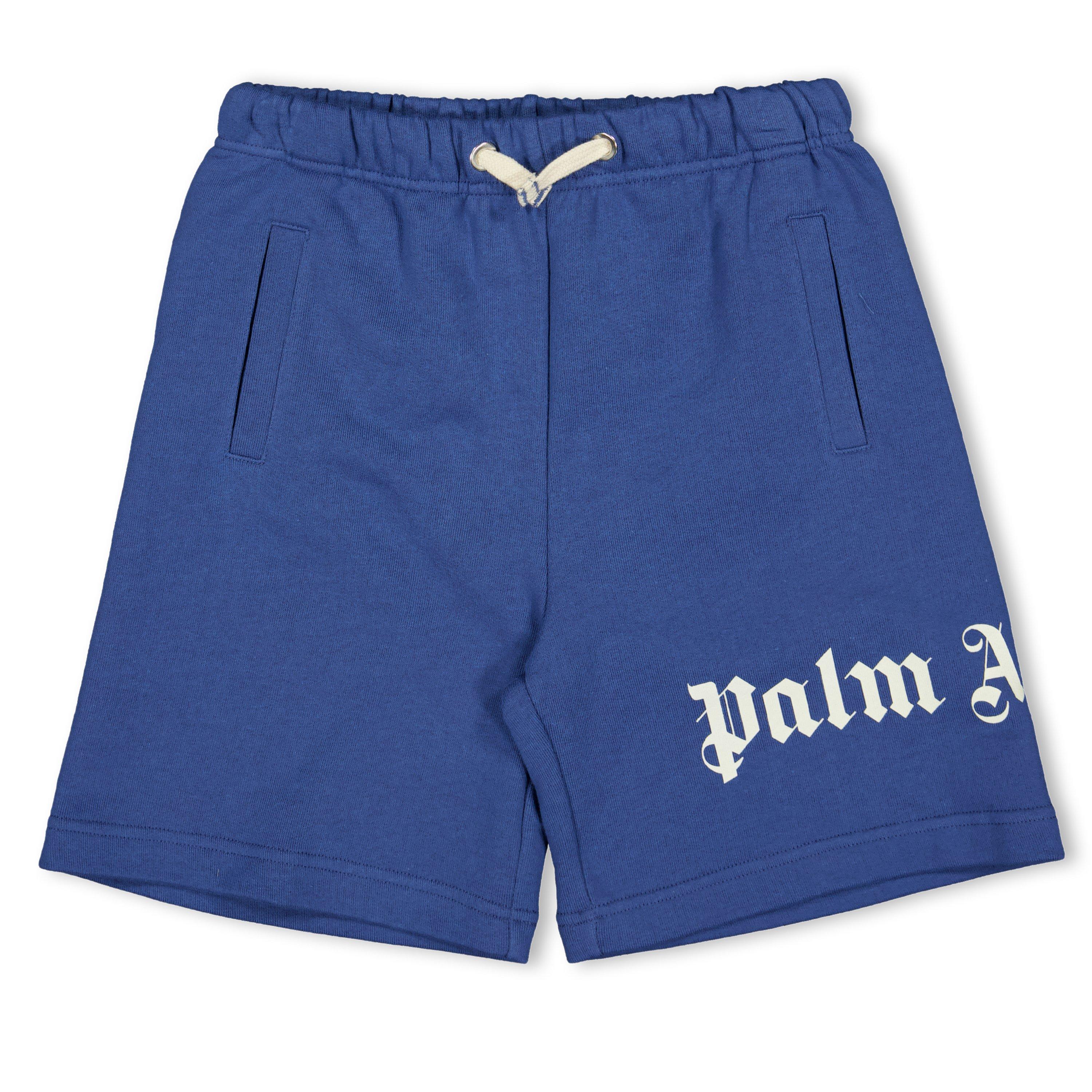 Palm Angels Boys Palm Logo Shorts Jn61 - Blue - 12Y