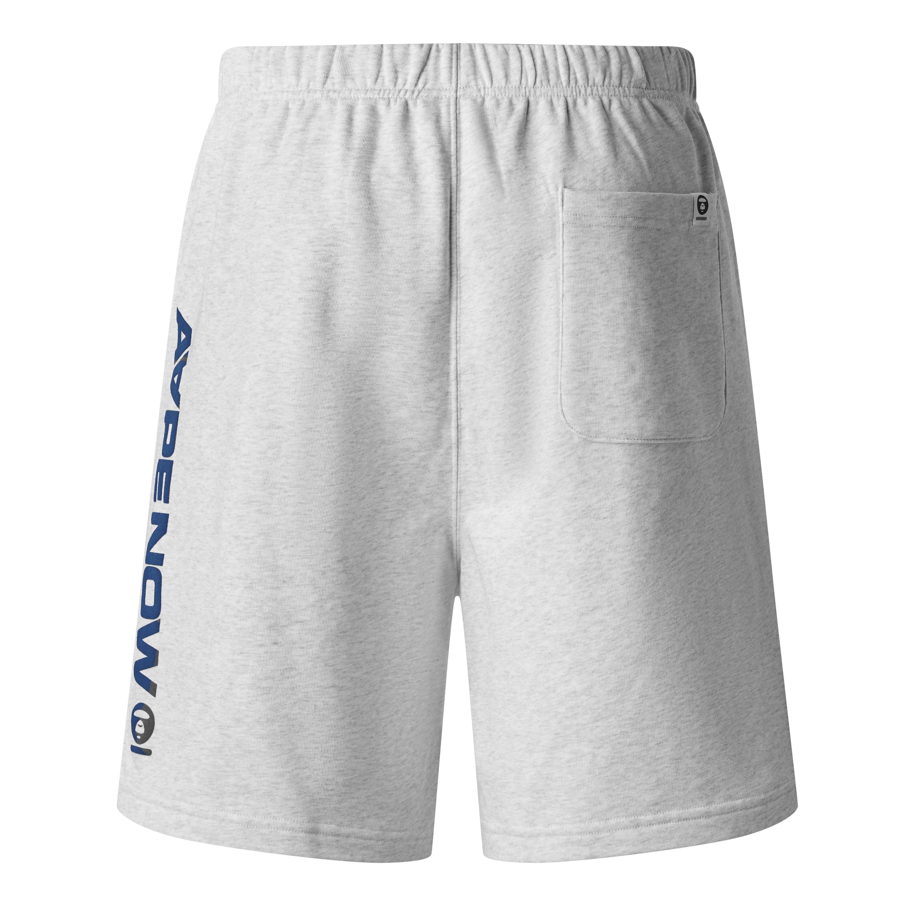 Heather White - AAPE - Men's Fleece Jogger Shorts - 2