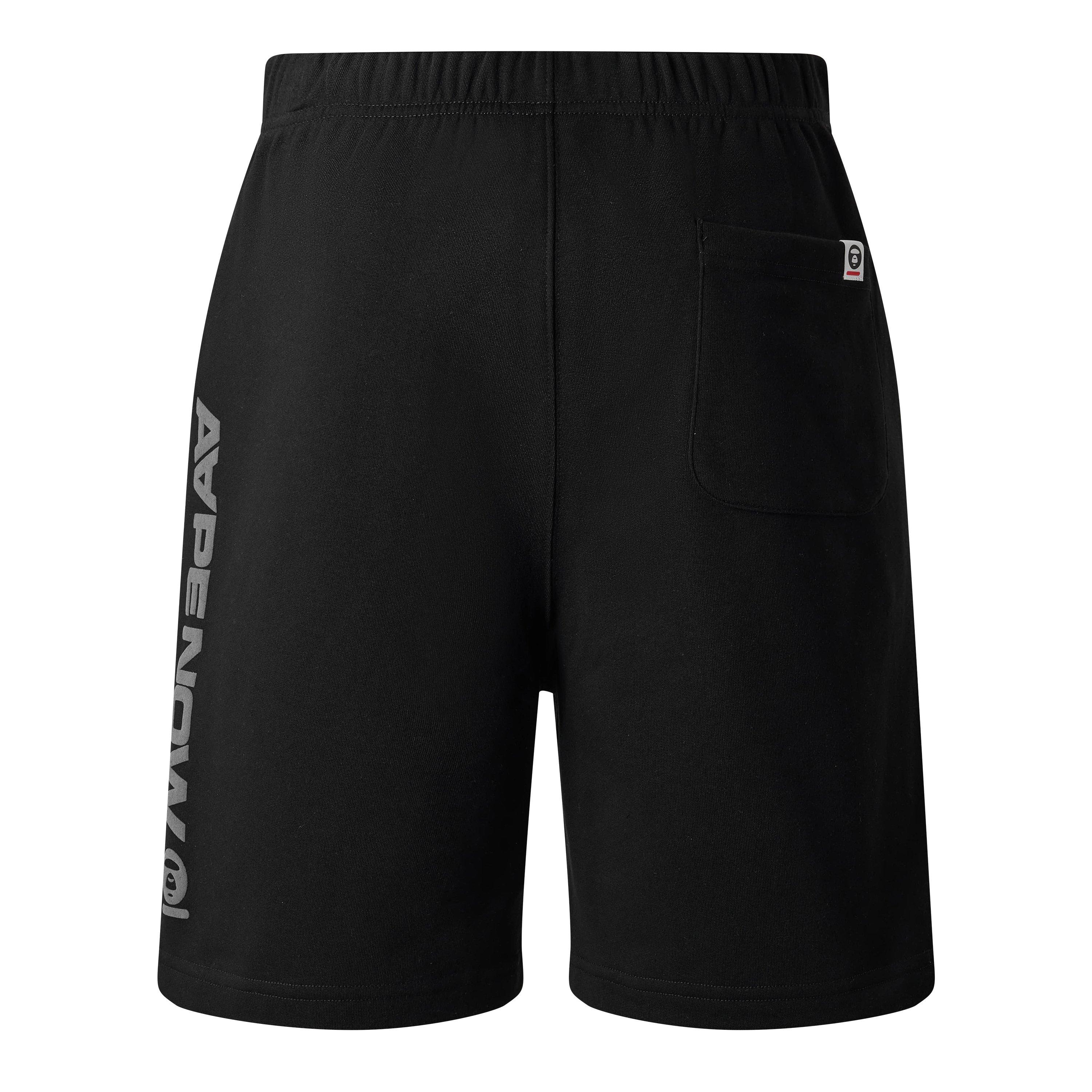 Black - AAPE - Men's Fleece Jogger Shorts - 2