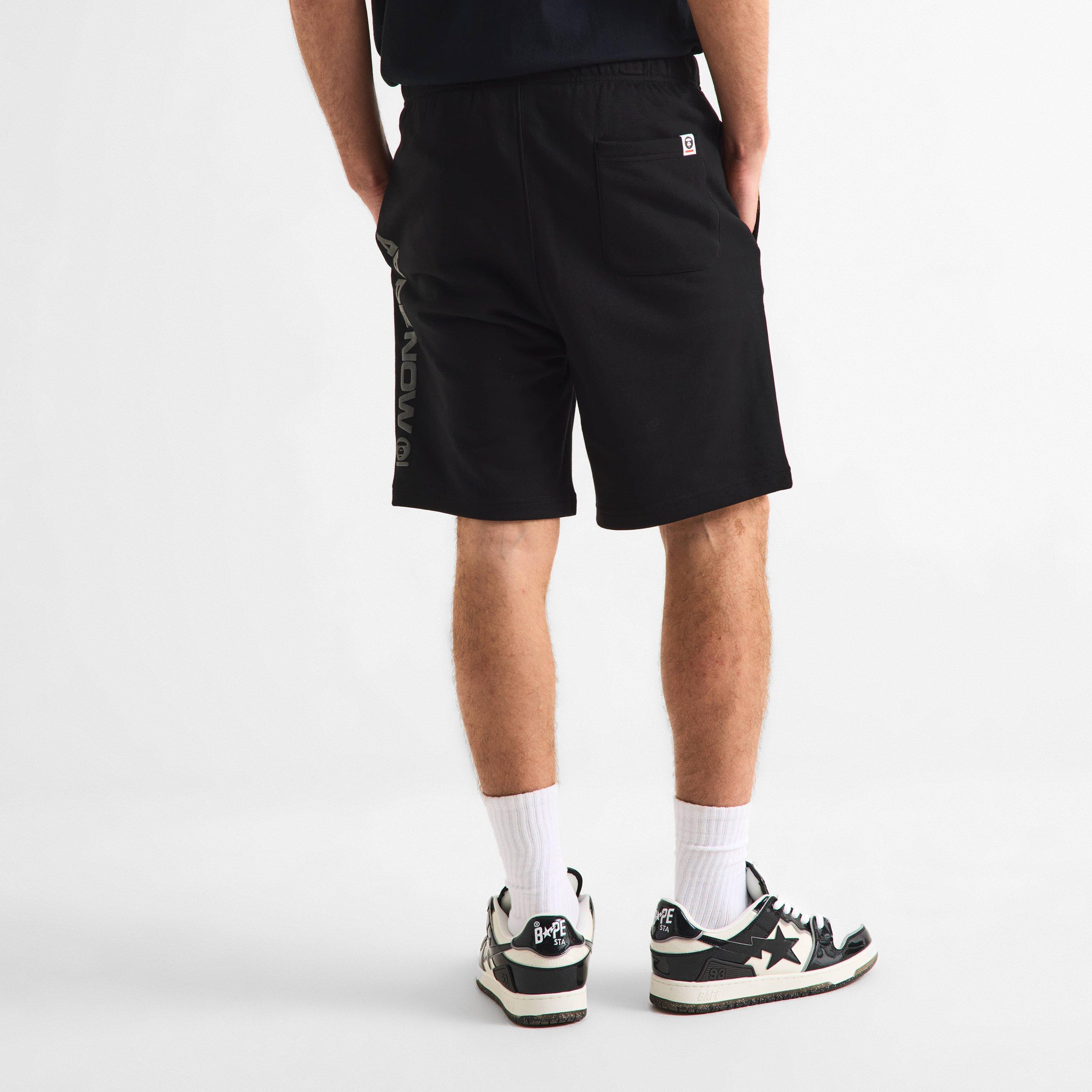 Black - AAPE - Men's Fleece Jogger Shorts - 4