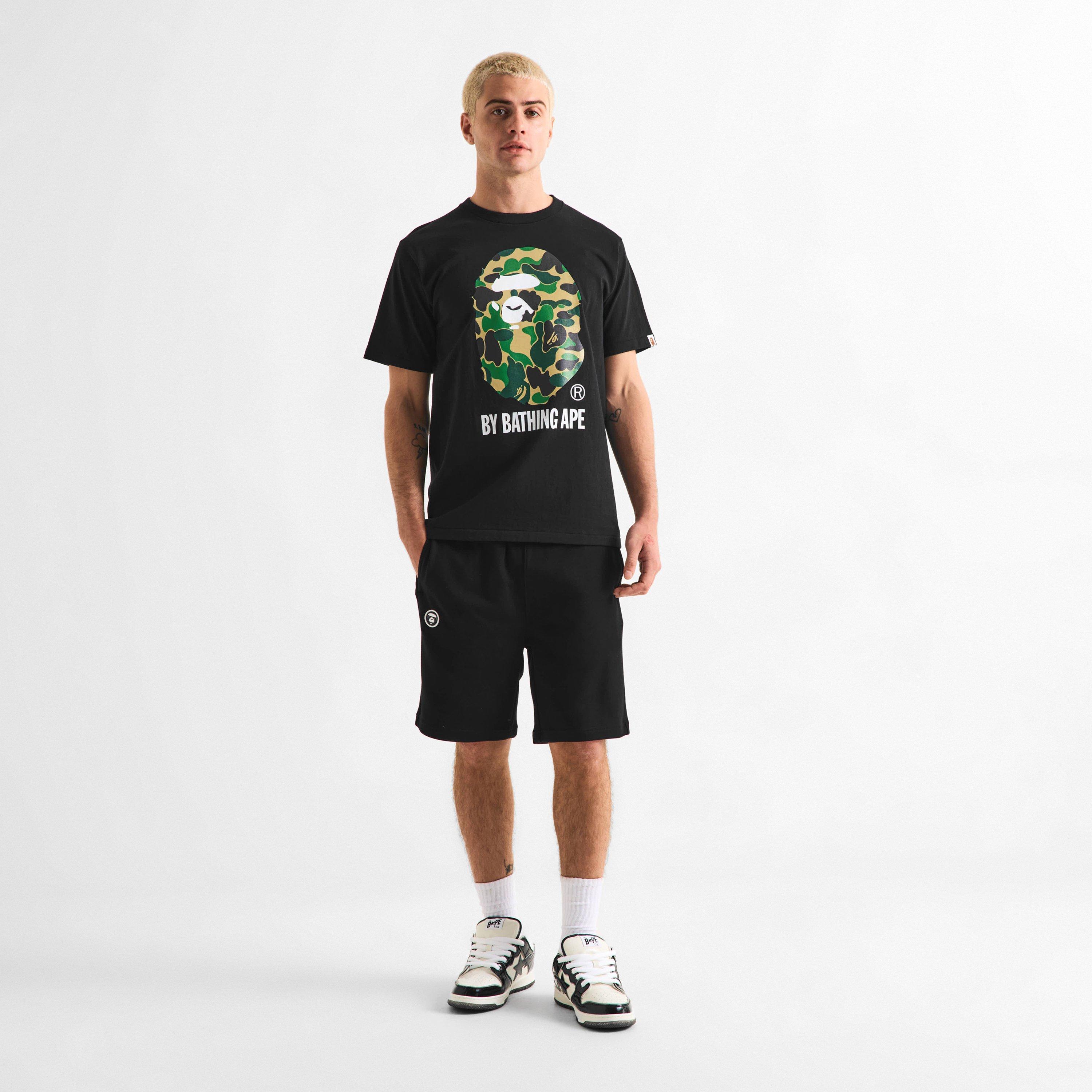 Black - AAPE - Men's Fleece Jogger Shorts - 6