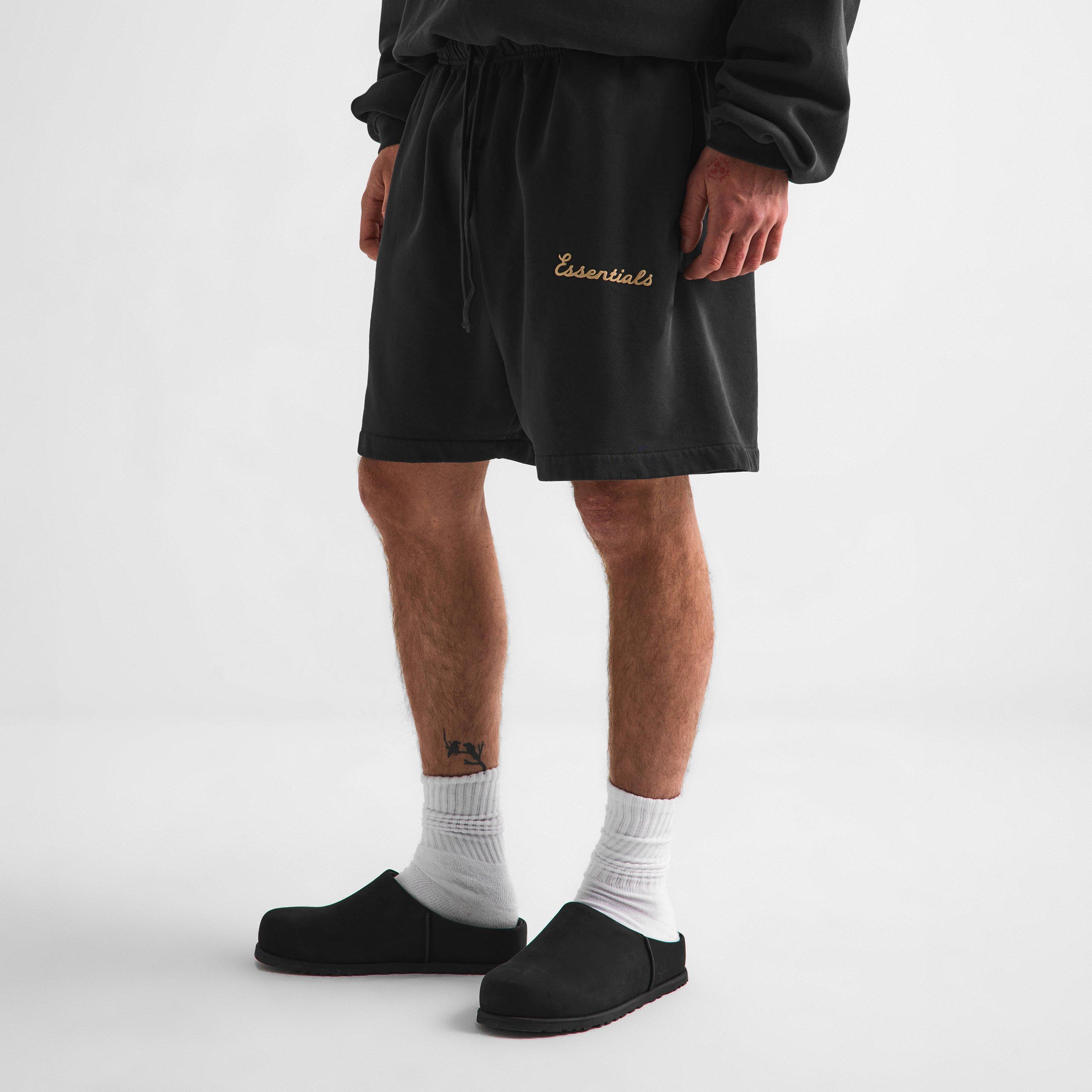 Black - Fear Of God Essentials - Men's Fleece Jogger Shorts - 3