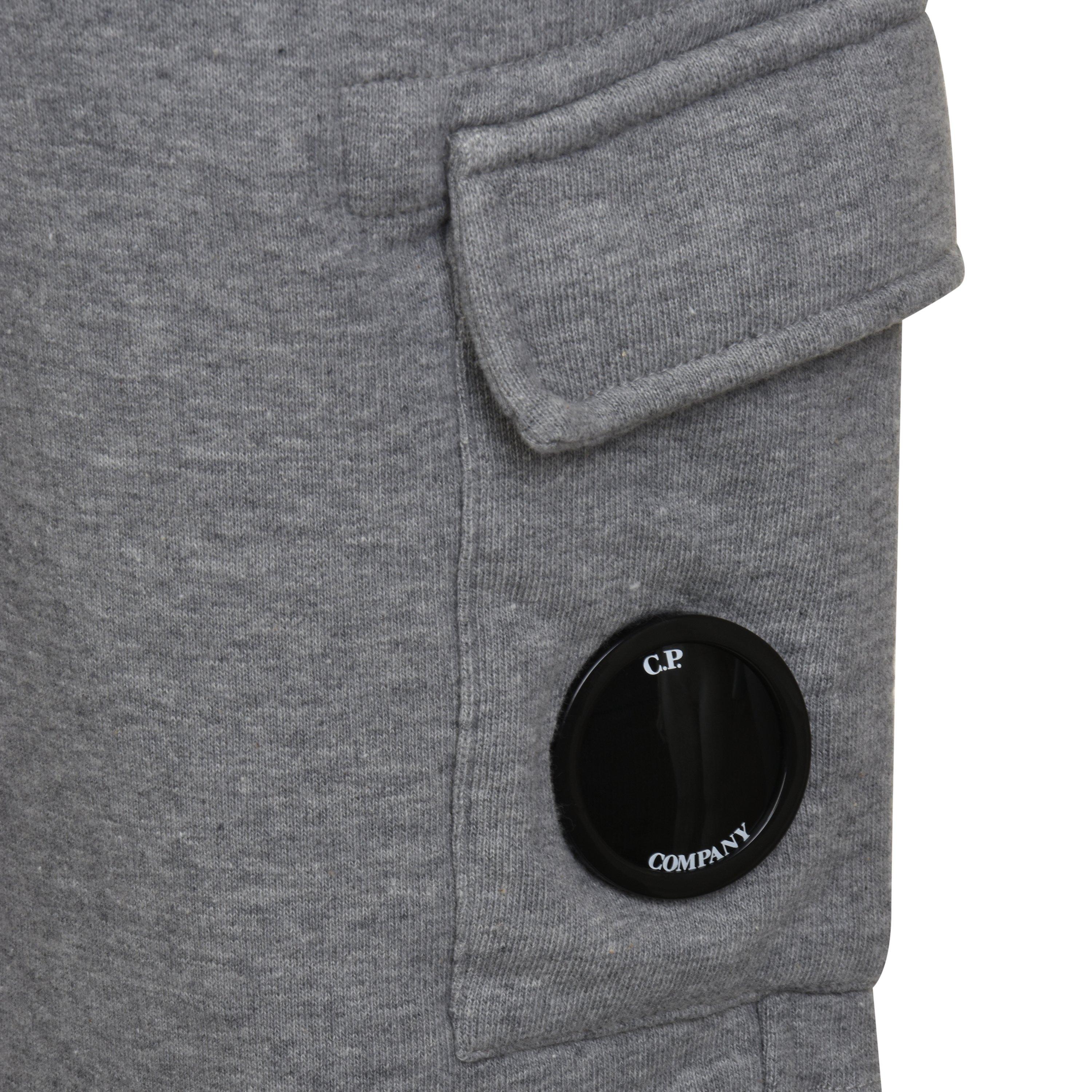 Grey Mel 60901 - CP Company - Boys' Lens Fleece Jogger Shorts - 3