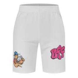 Off White Graffiti Spray Sweatshorts