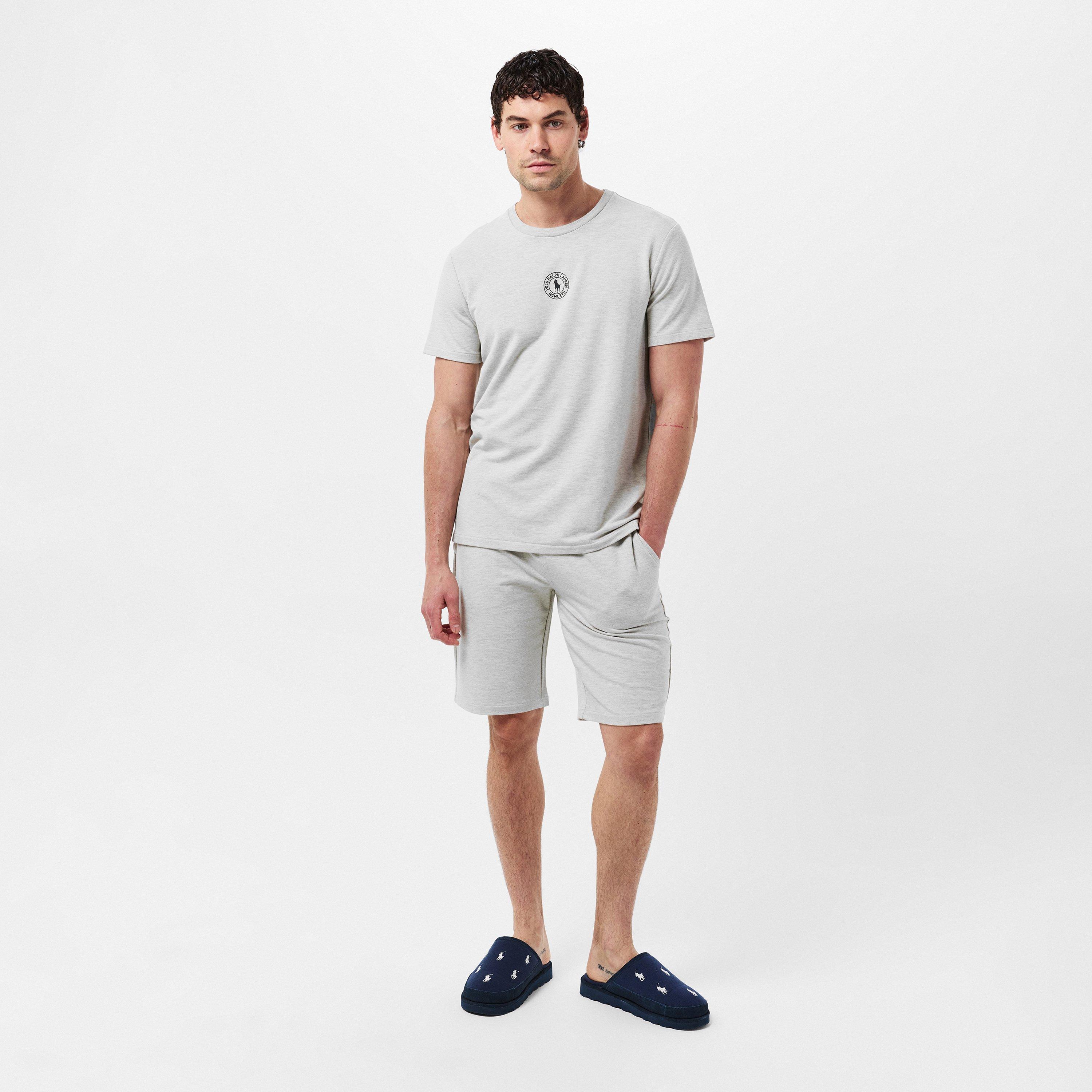 Light Sprt Hthr - Polo Ralph Lauren - Men's Puck Logo Jersey Jogger Shorts - 6