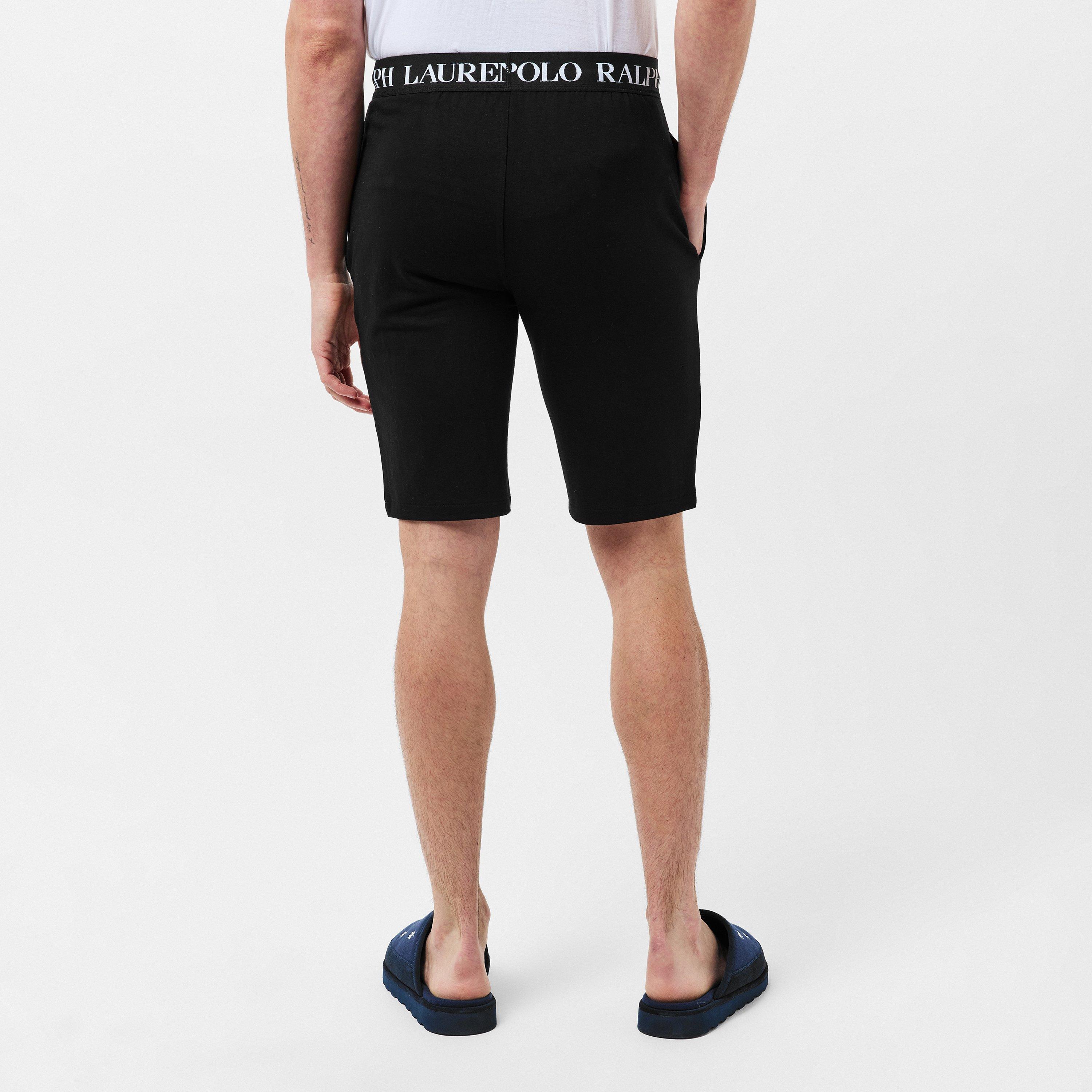 Polo Black - Polo Ralph Lauren - Men's Puck Logo Jersey Jogger Shorts - 4