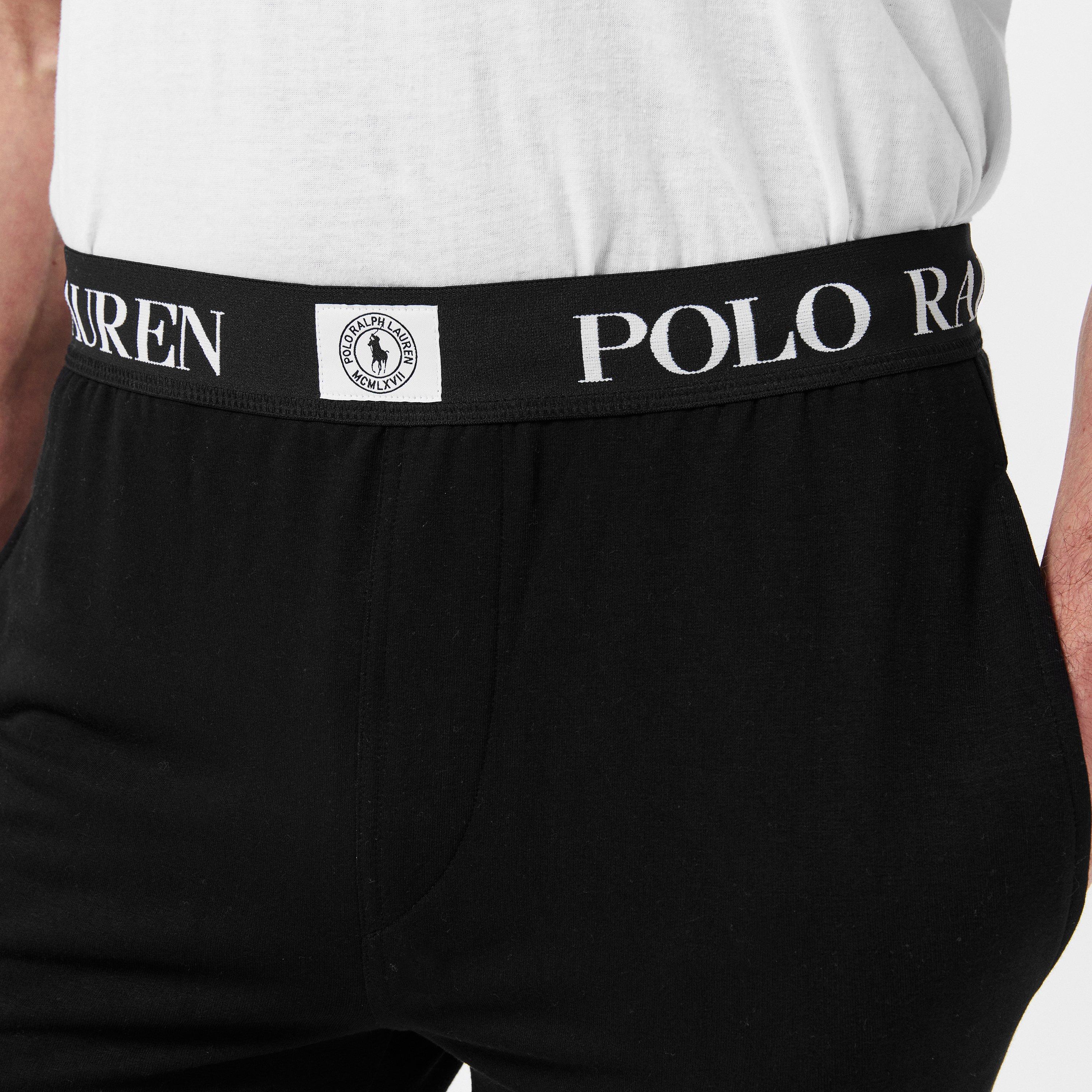 Polo Black - Polo Ralph Lauren - Men's Puck Logo Jersey Jogger Shorts - 5