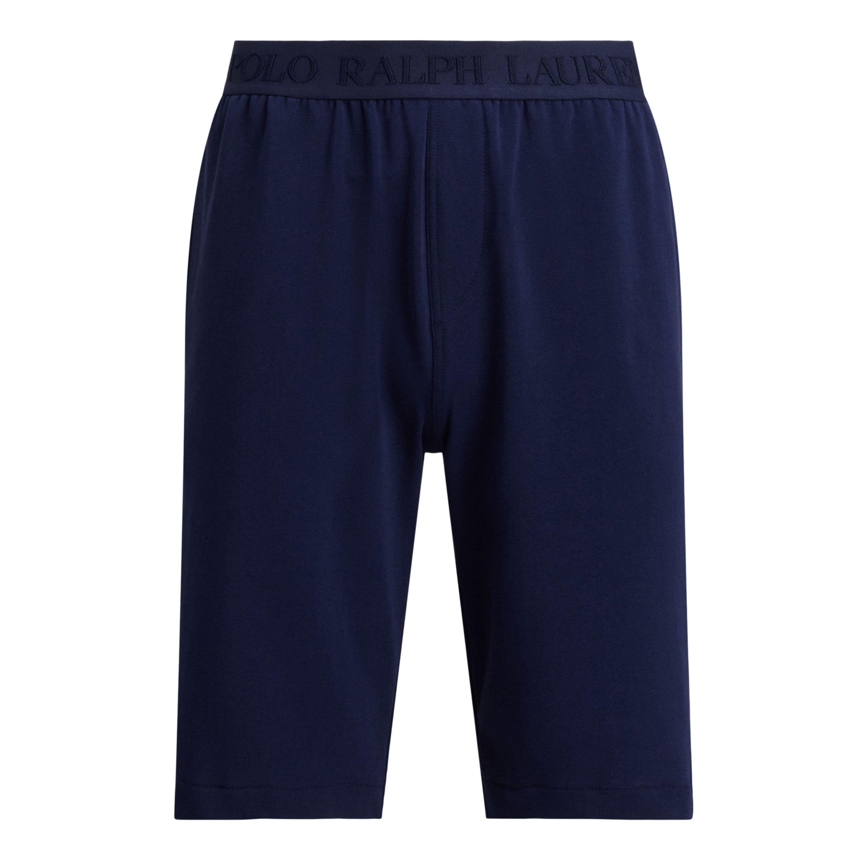 Cruise Navy - Polo Ralph Lauren - Men's Tonal Taped Waistband Jersey Relaxed Fit Jogger Shorts - 1