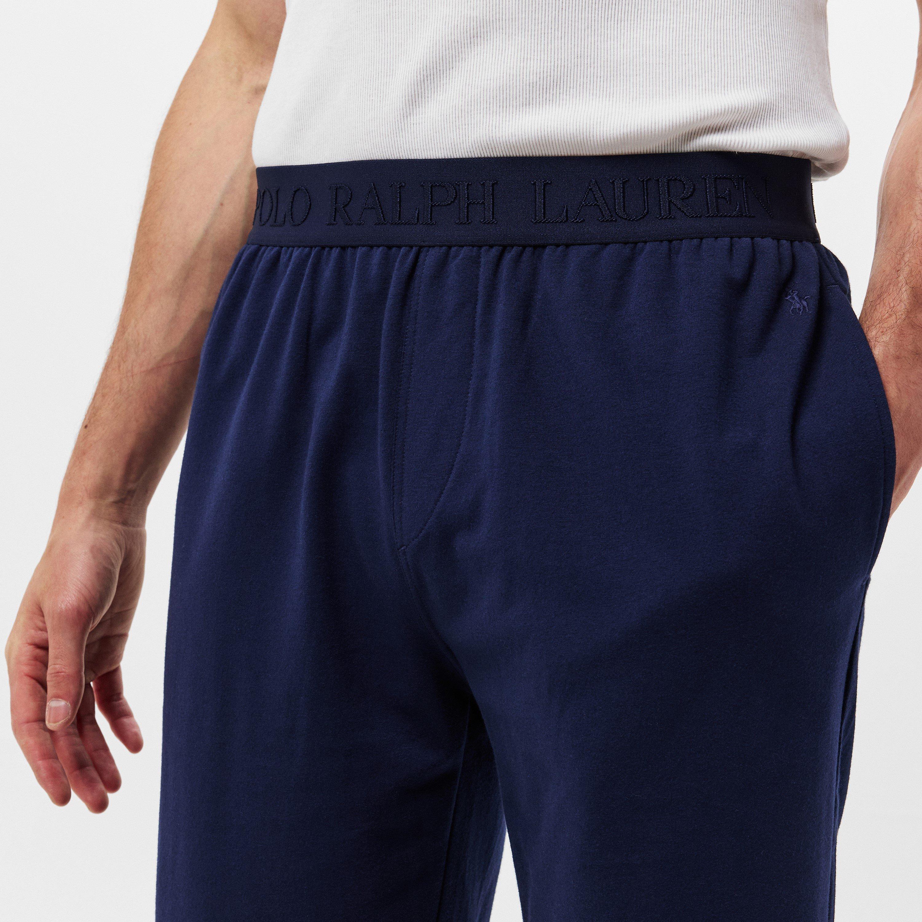 Cruise Navy - Polo Ralph Lauren - Men's Tonal Taped Waistband Jersey Jogger Shorts - 5