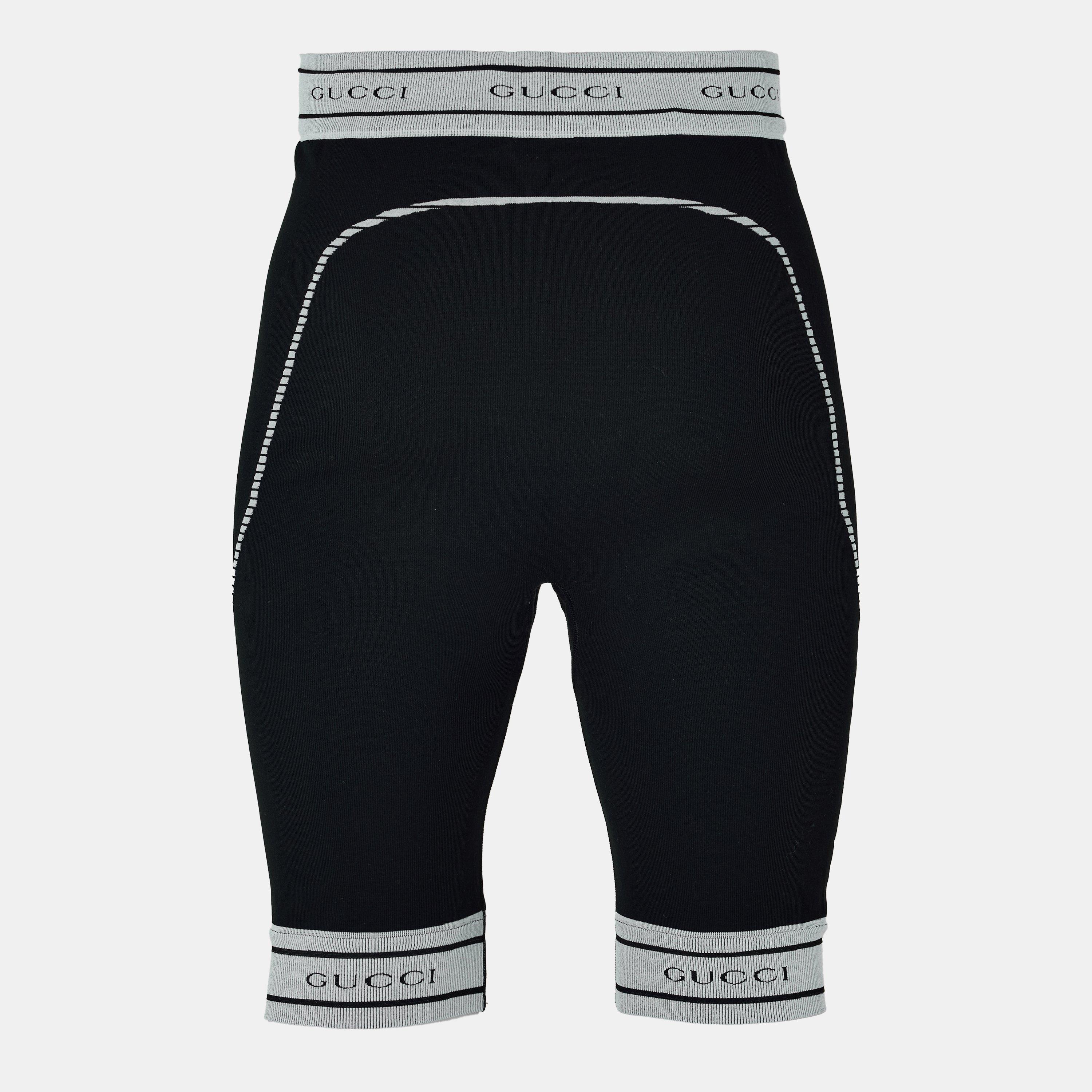 Black/White - Gucci - Men's Fleece Jogger Shorts - 2