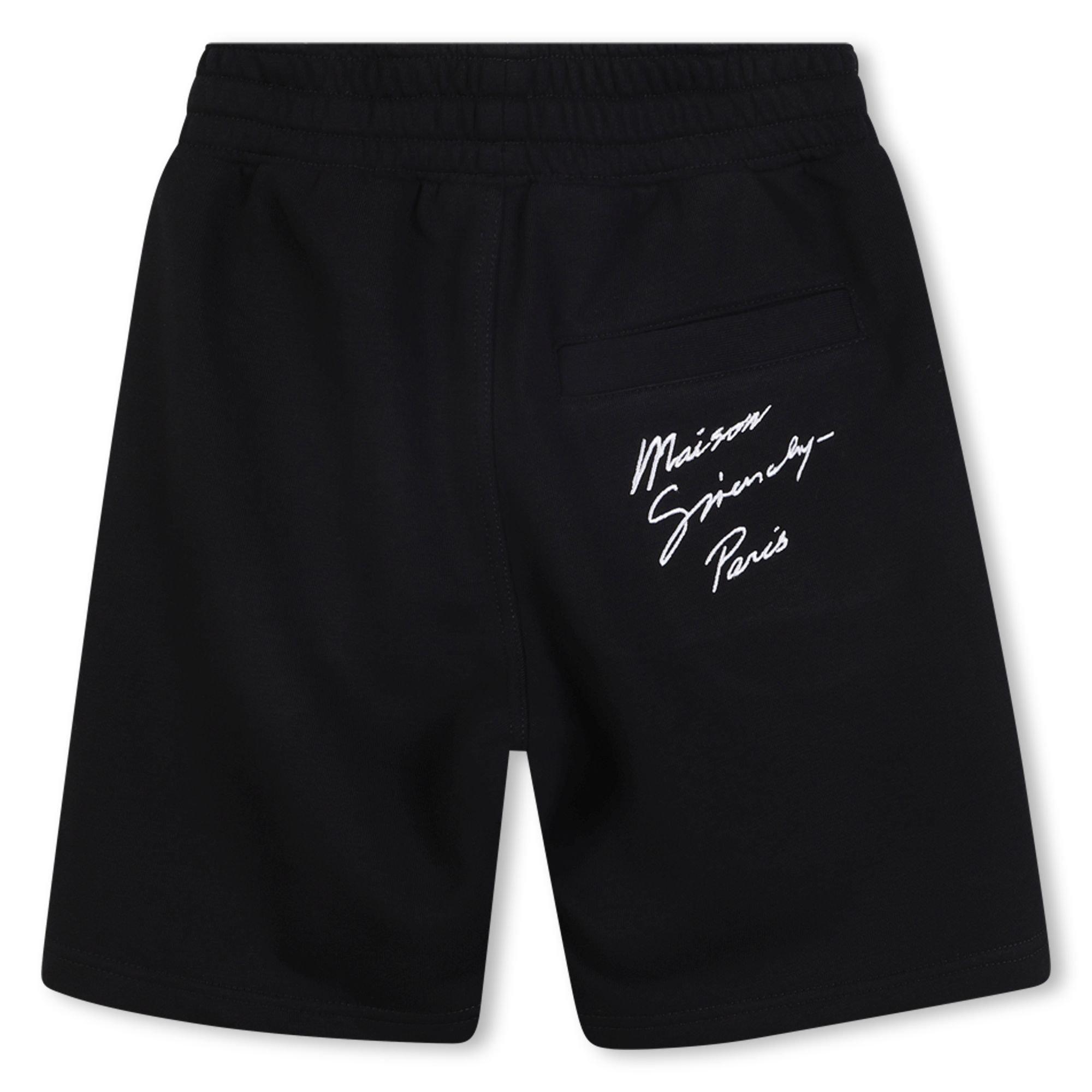 Black - GIVENCHY - Kids' Fleece Jogger Shorts - 2