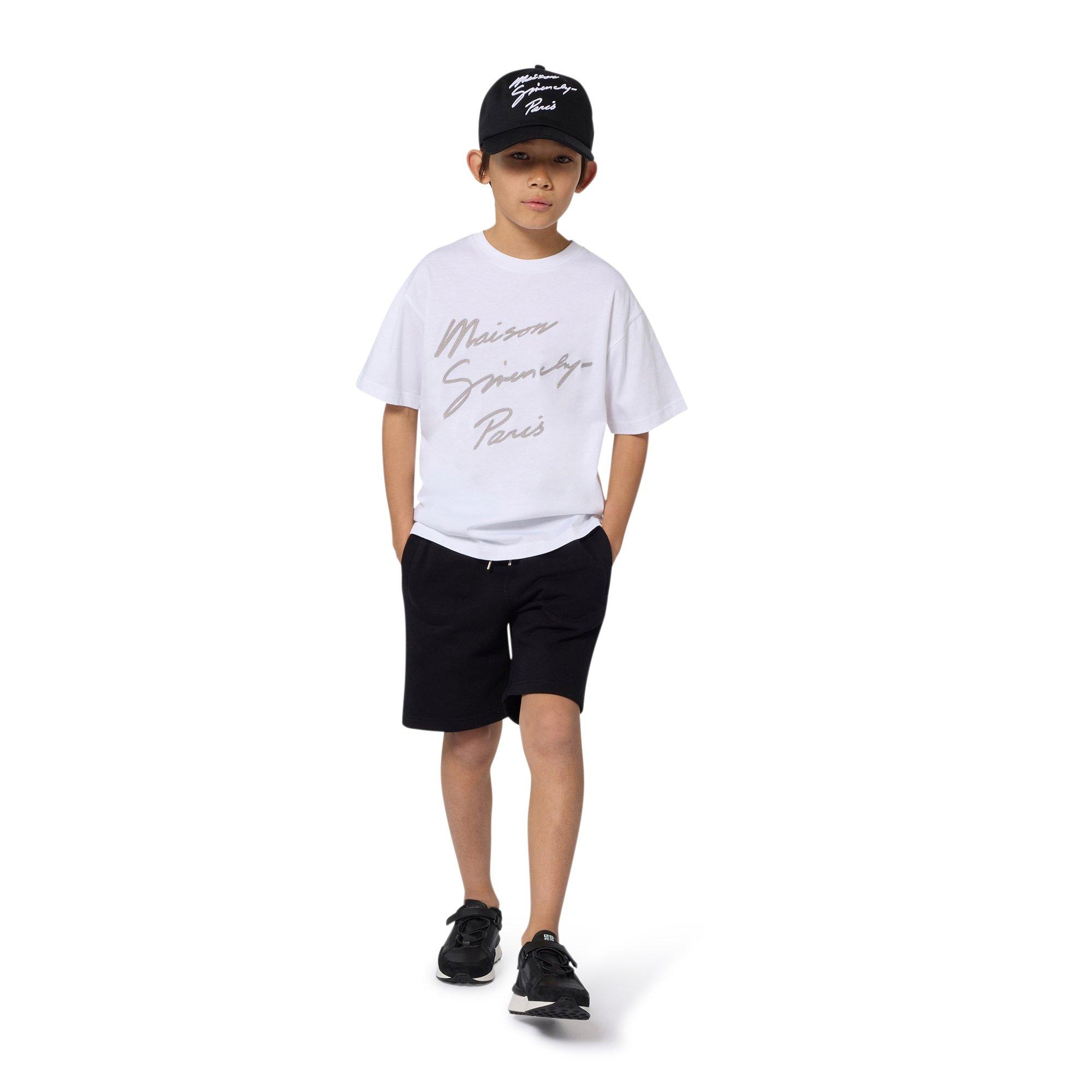 Black - GIVENCHY - Kids' Fleece Jogger Shorts - 3