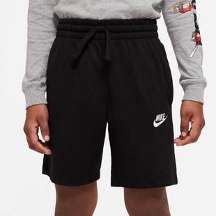 Blk/Wht/Wht - Nike - Sportswear Junior Boys Jersey Shorts - 4