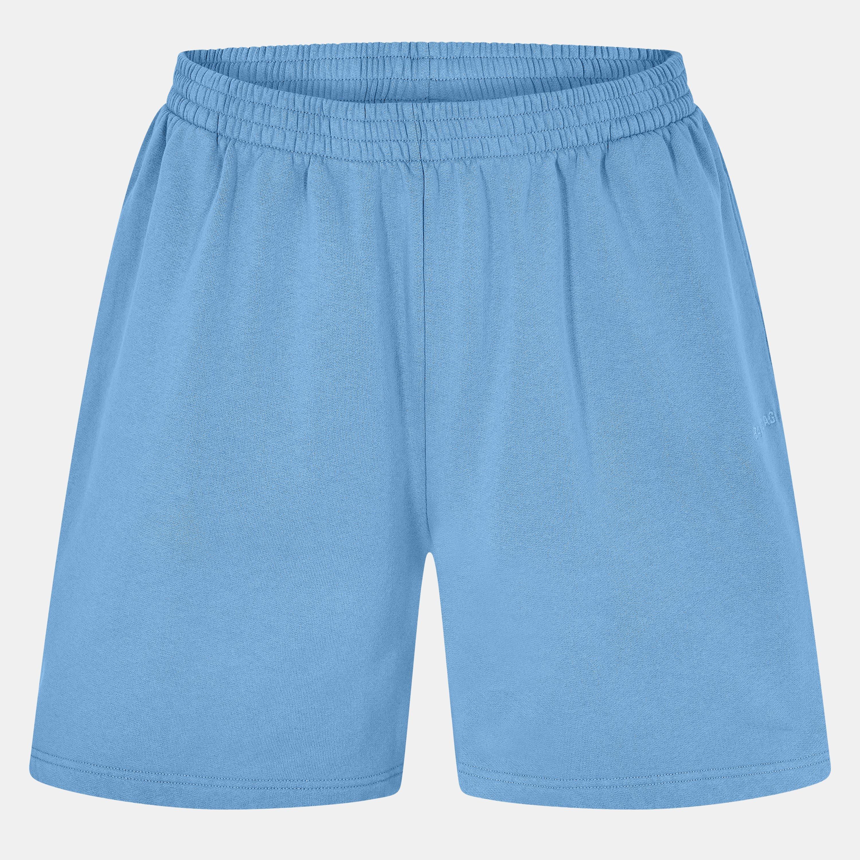 Grey Blue - Balenciaga - Men's Plush Fleece Jogger Shorts - 1